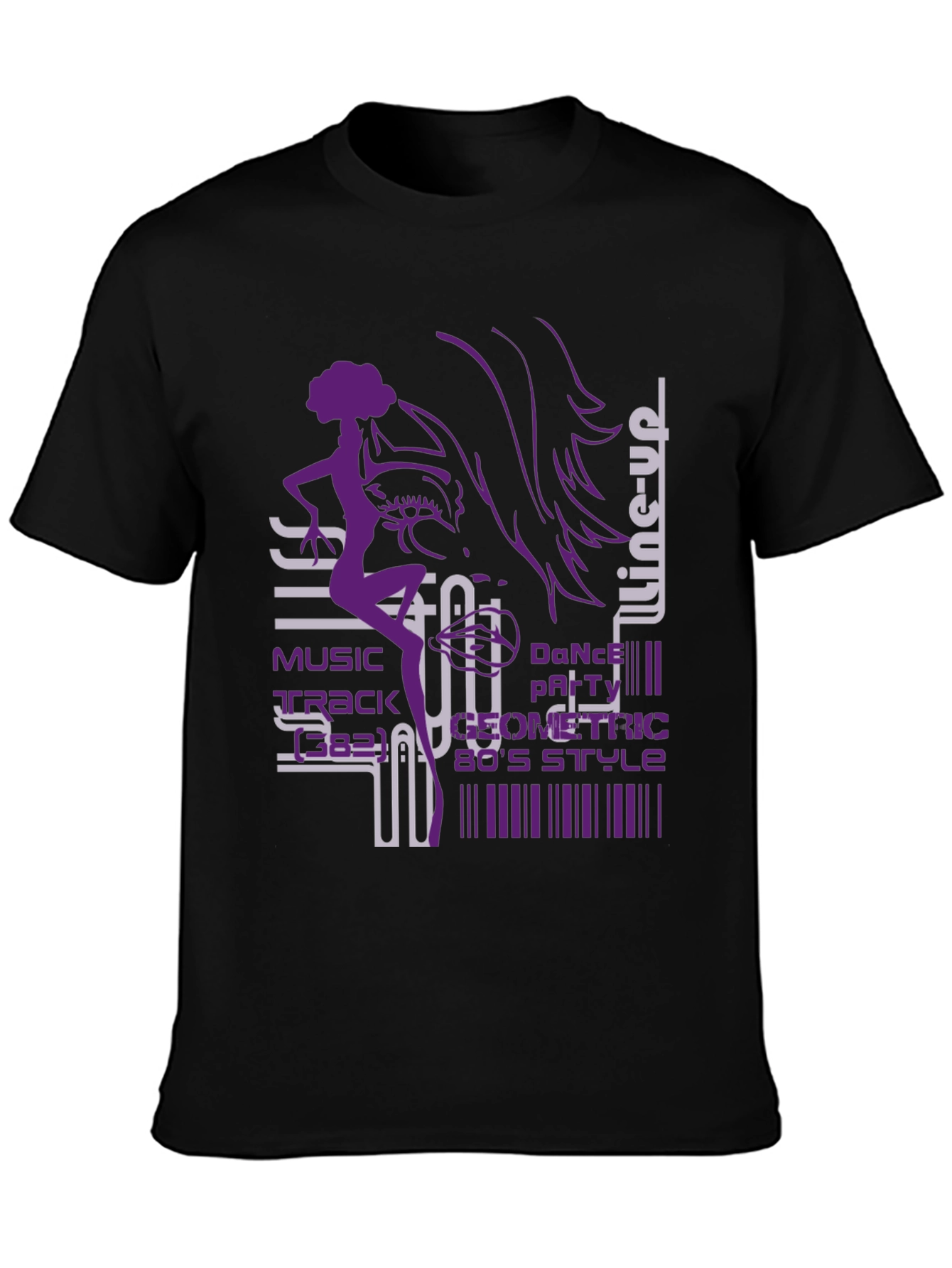 Geometric 80s Style Dance T-Shirt