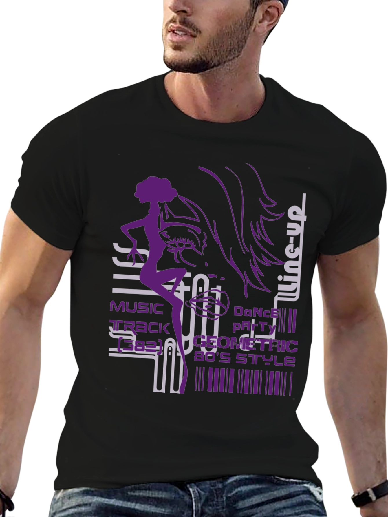 Geometric 80s Style Dance T-Shirt