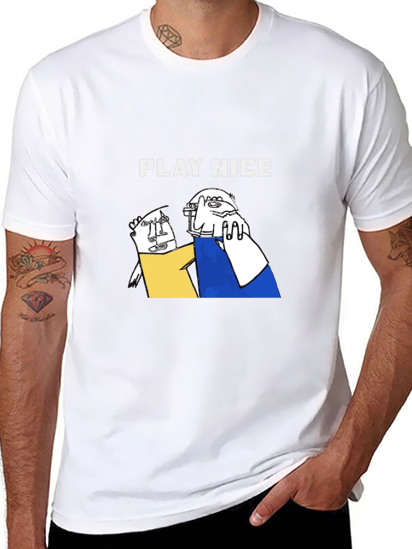 Play Nice Graphic Print Tee - Black