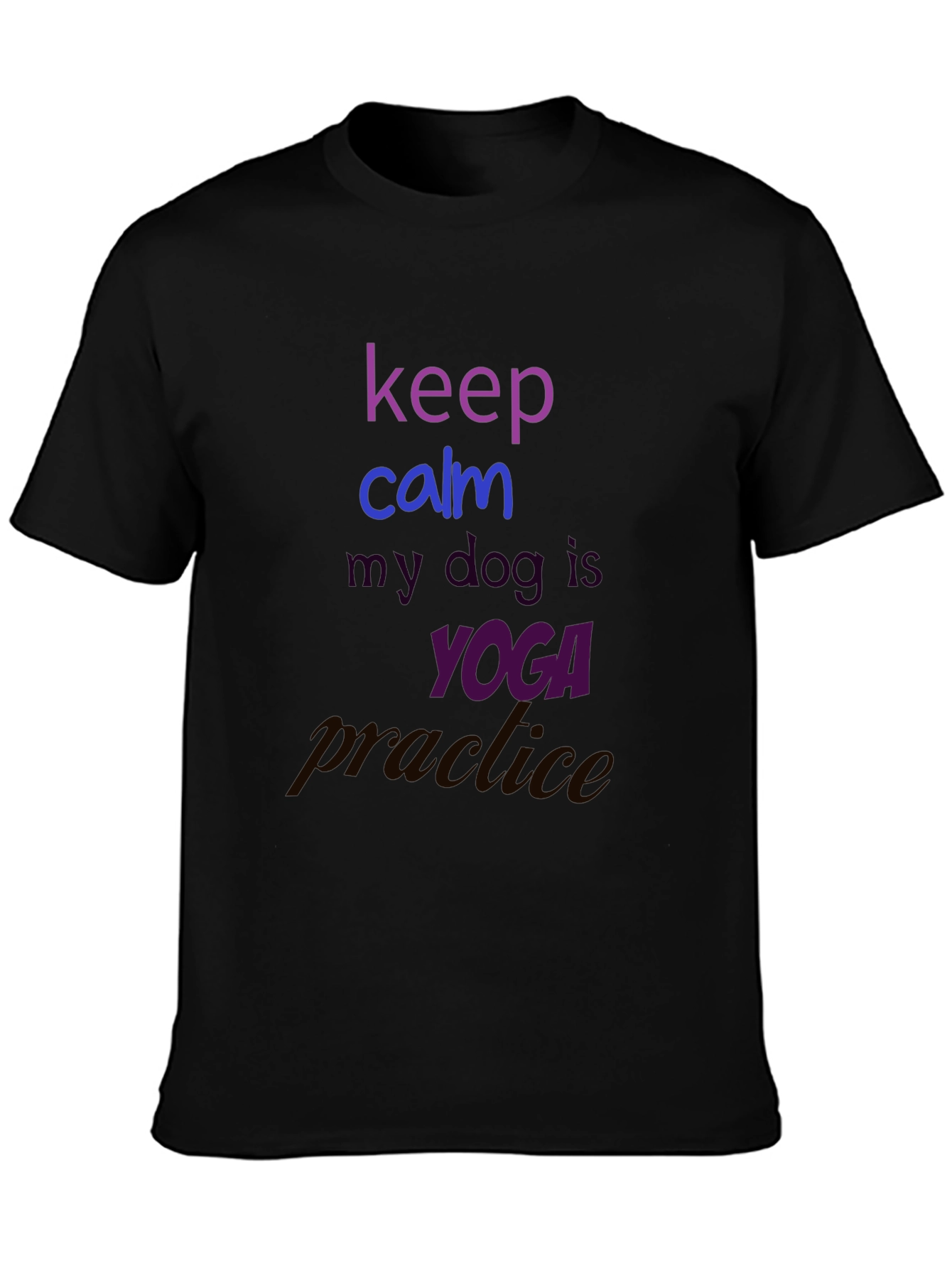 Keep Calm Dog Yoga Practice T-Shirt