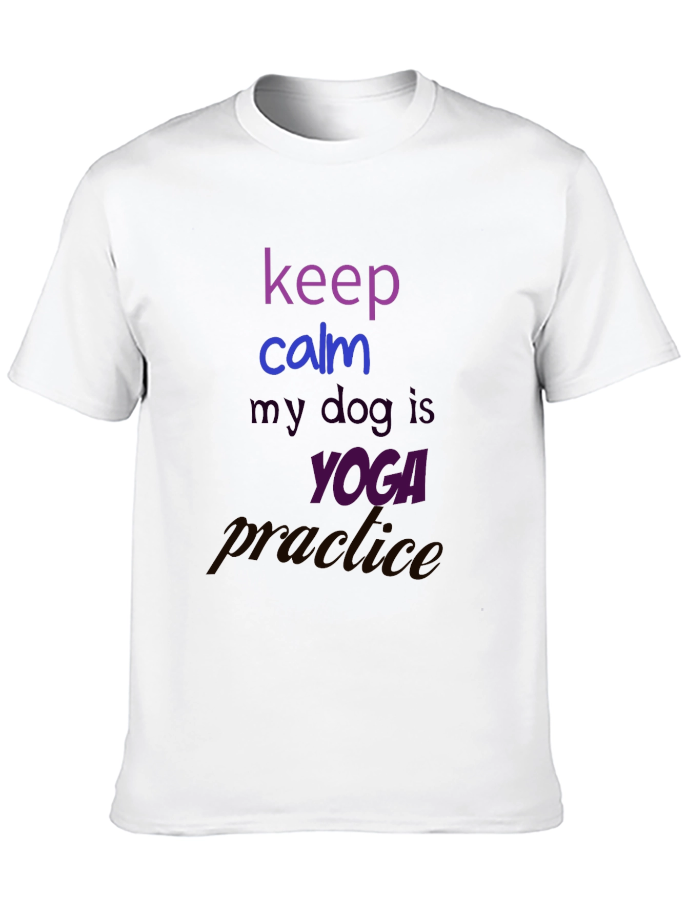 Keep Calm Dog Yoga Practice T-Shirt