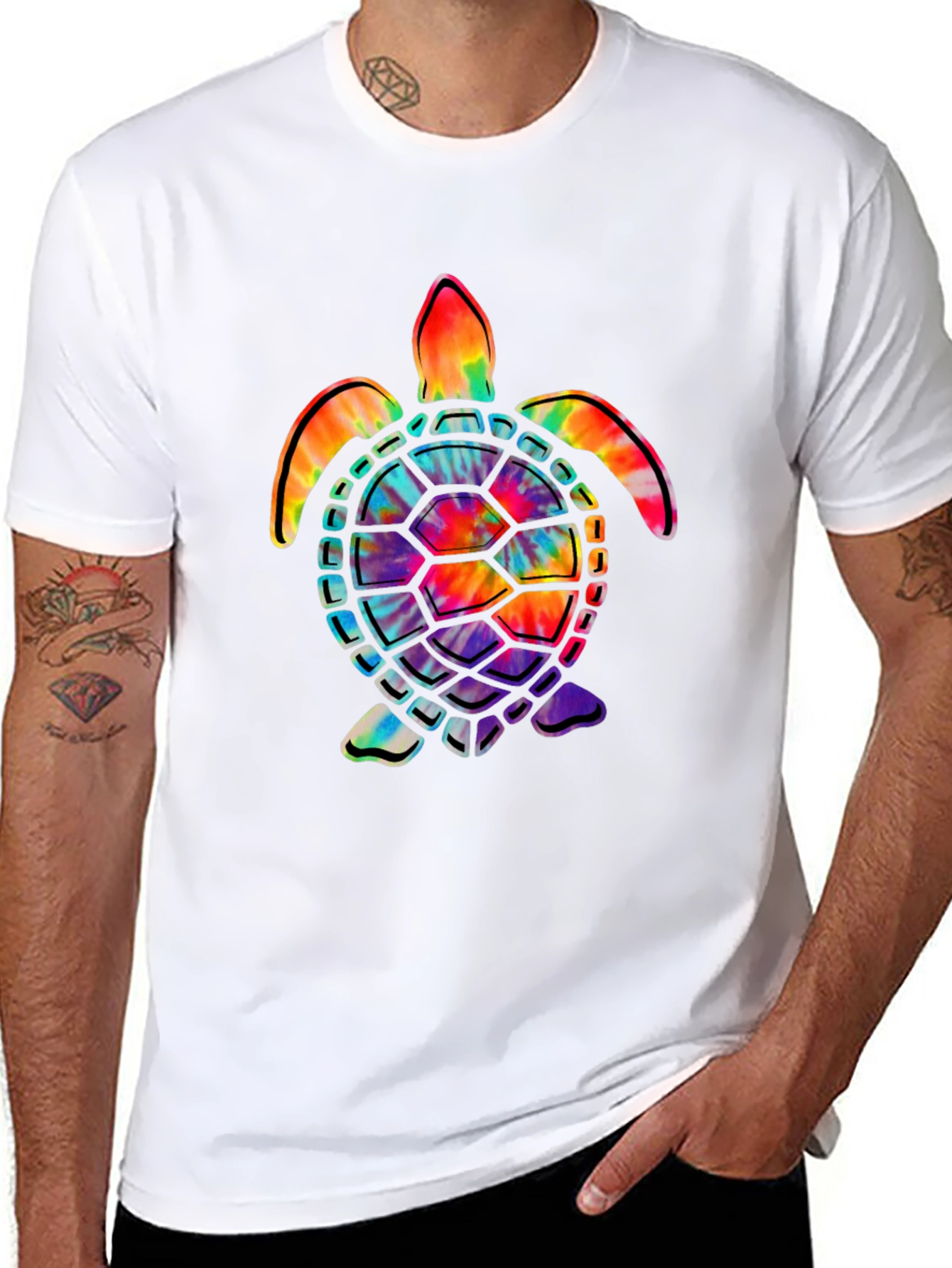 Tie-Dye Turtle Graphic Tee