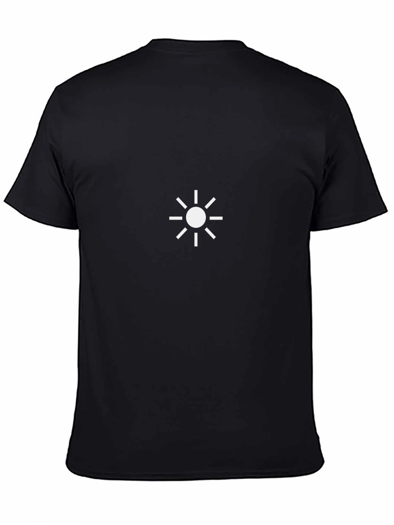 Minimalist Sun Graphic Black T-Shirt