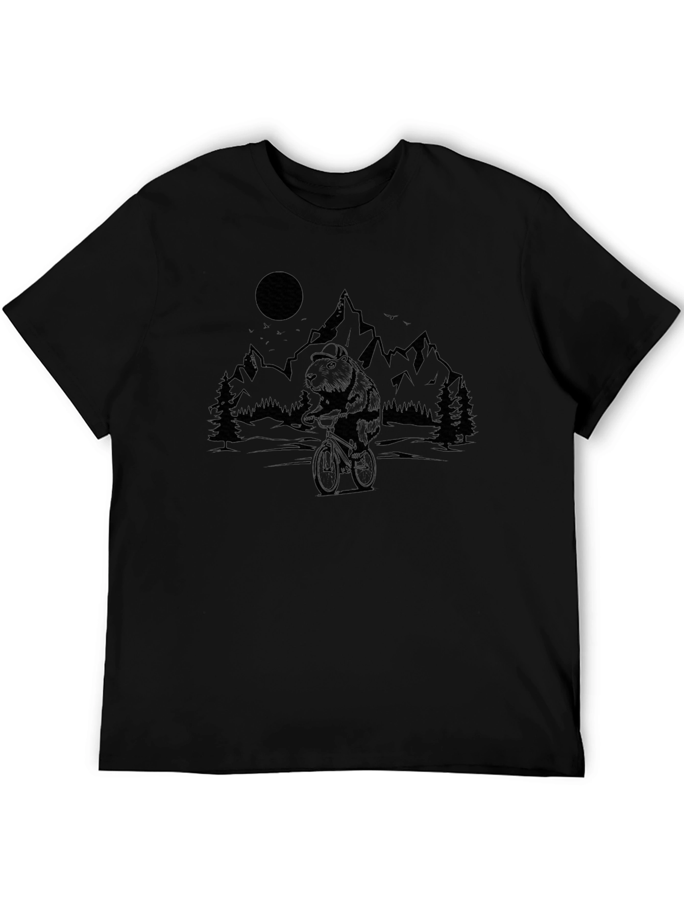 Bear Mountain Biking Graphic Tee - Black