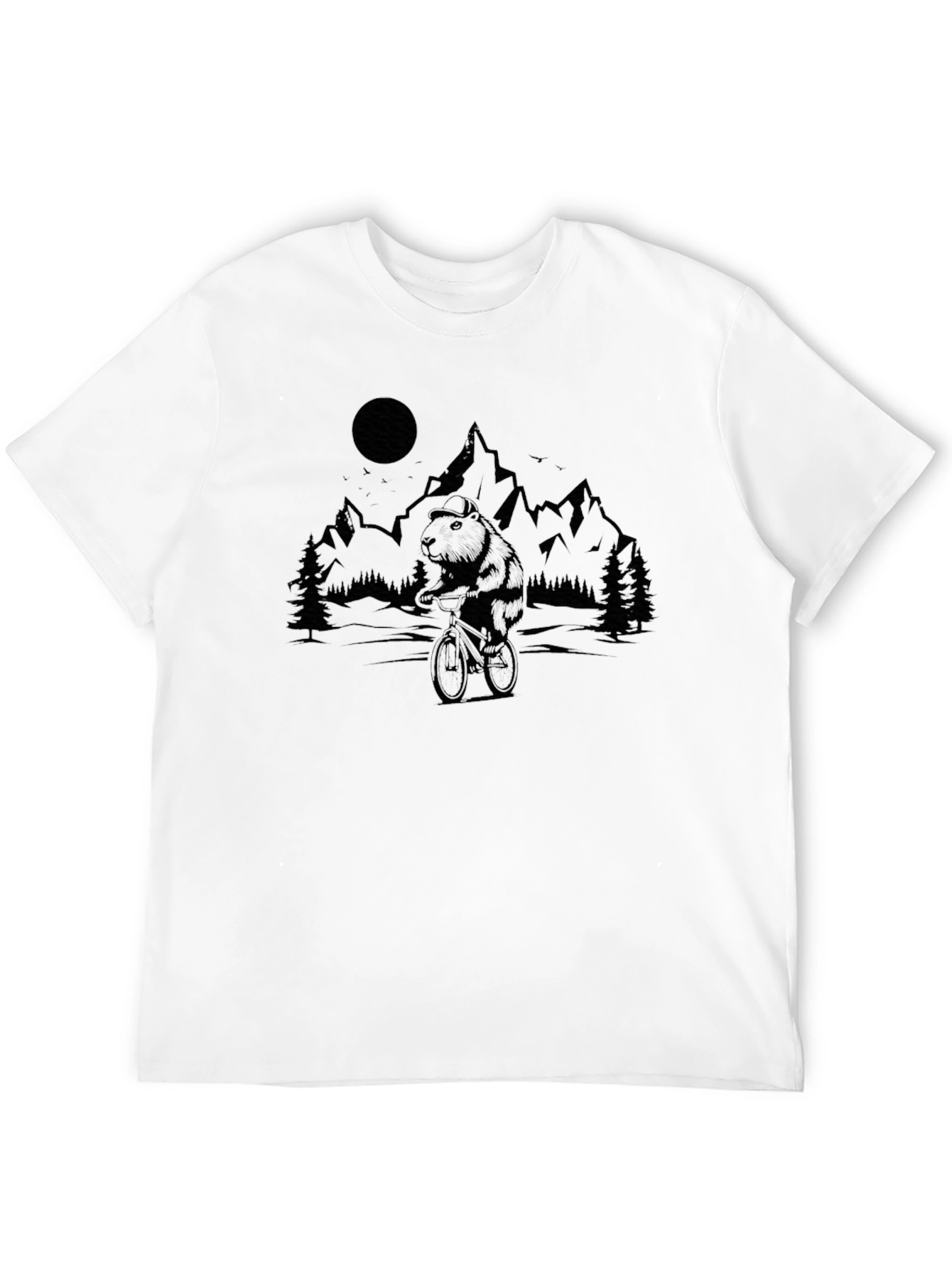 Bear Mountain Biking Graphic Tee - Black
