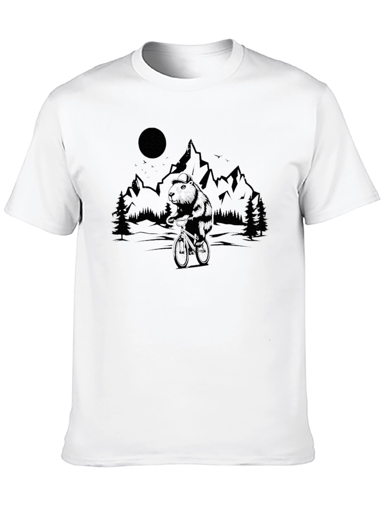 Bear Mountain Biking Graphic Tee - Black
