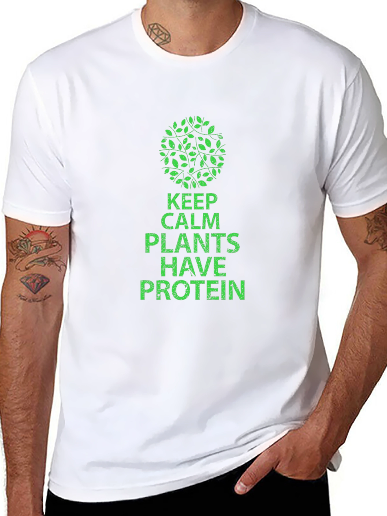 Vegan Protein T-Shirt - Keep Calm Plants Have Protein