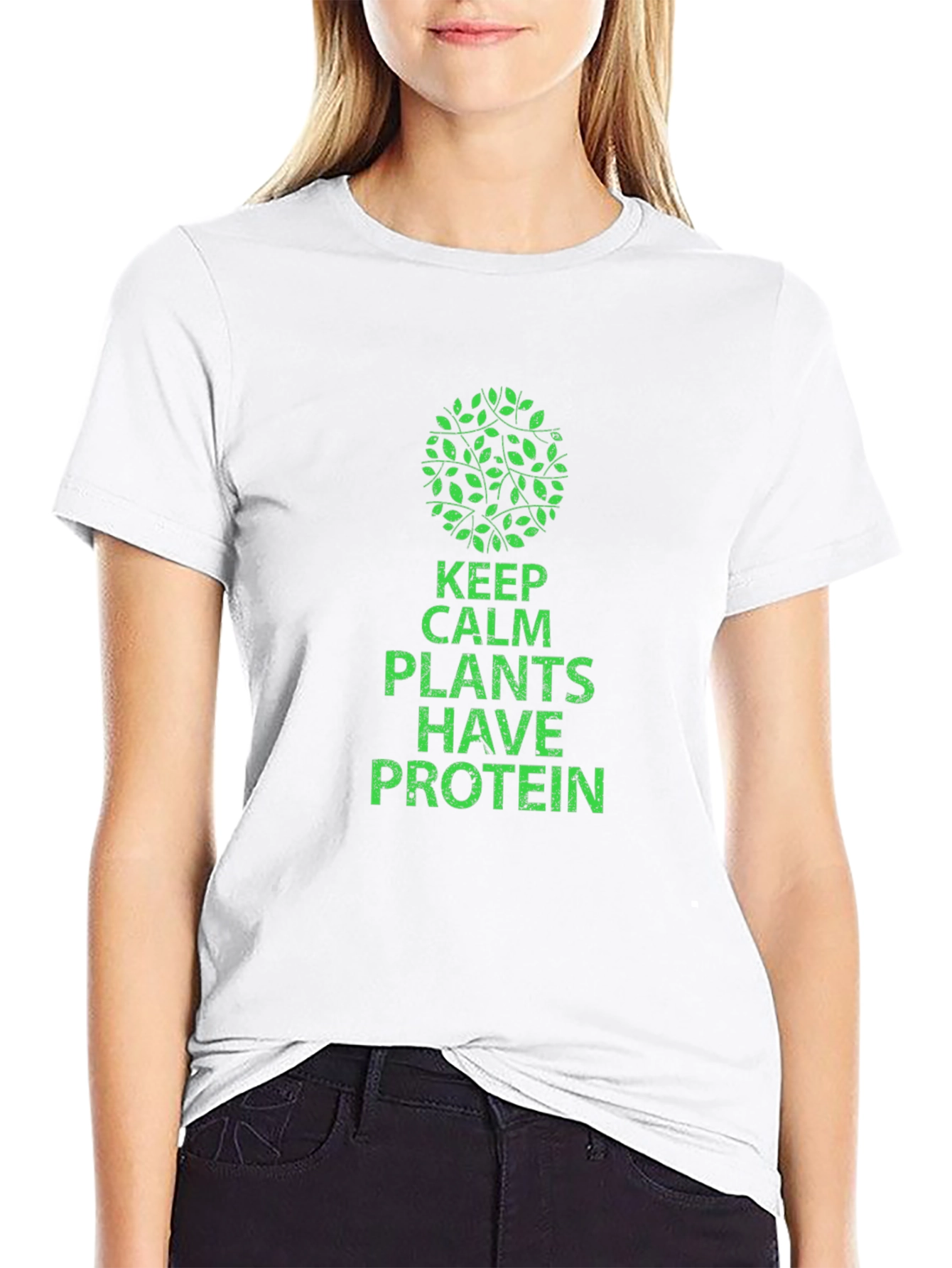 Vegan Protein T-Shirt - Keep Calm Plants Have Protein