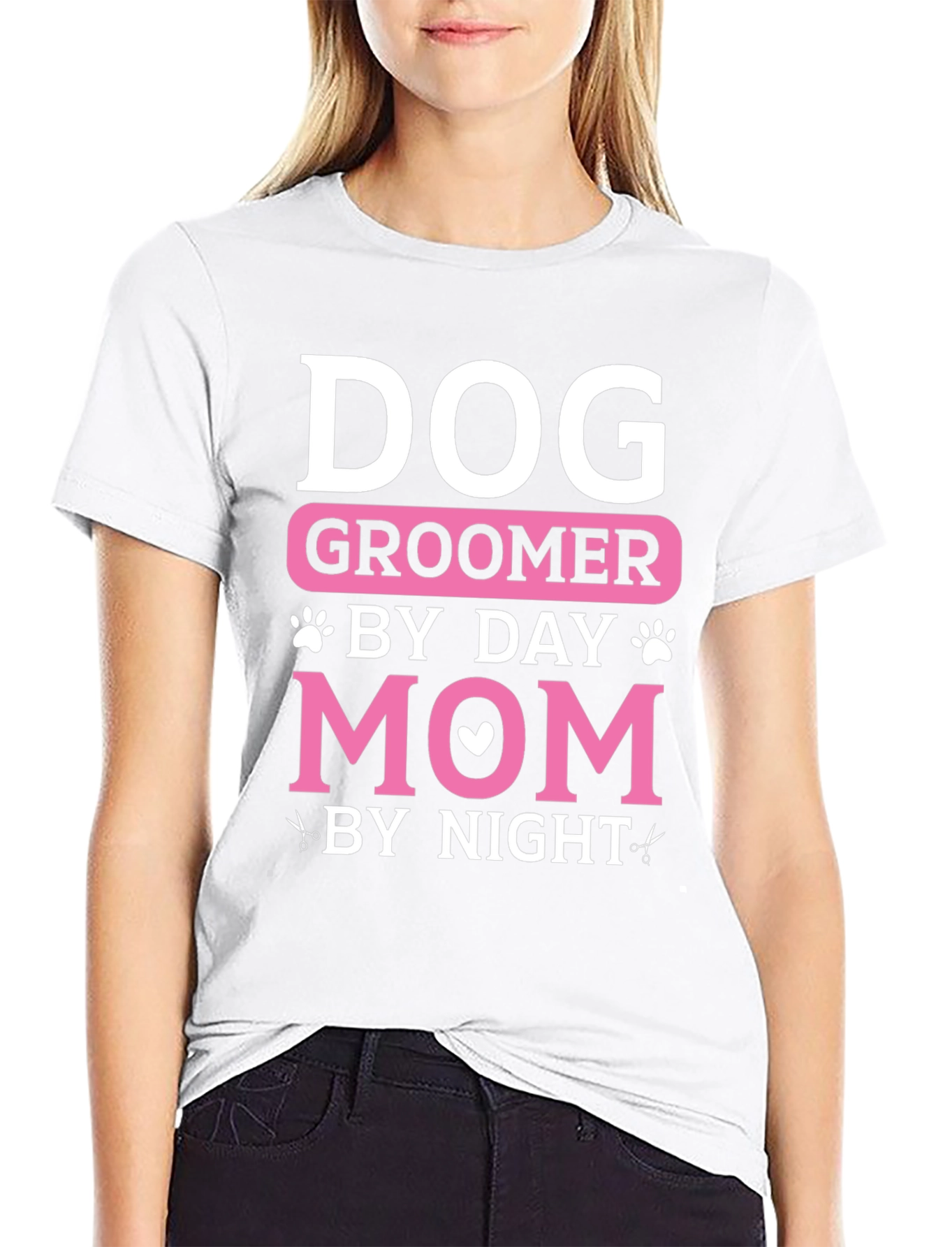 Dog Groomer Mom T-Shirt: Day and Night