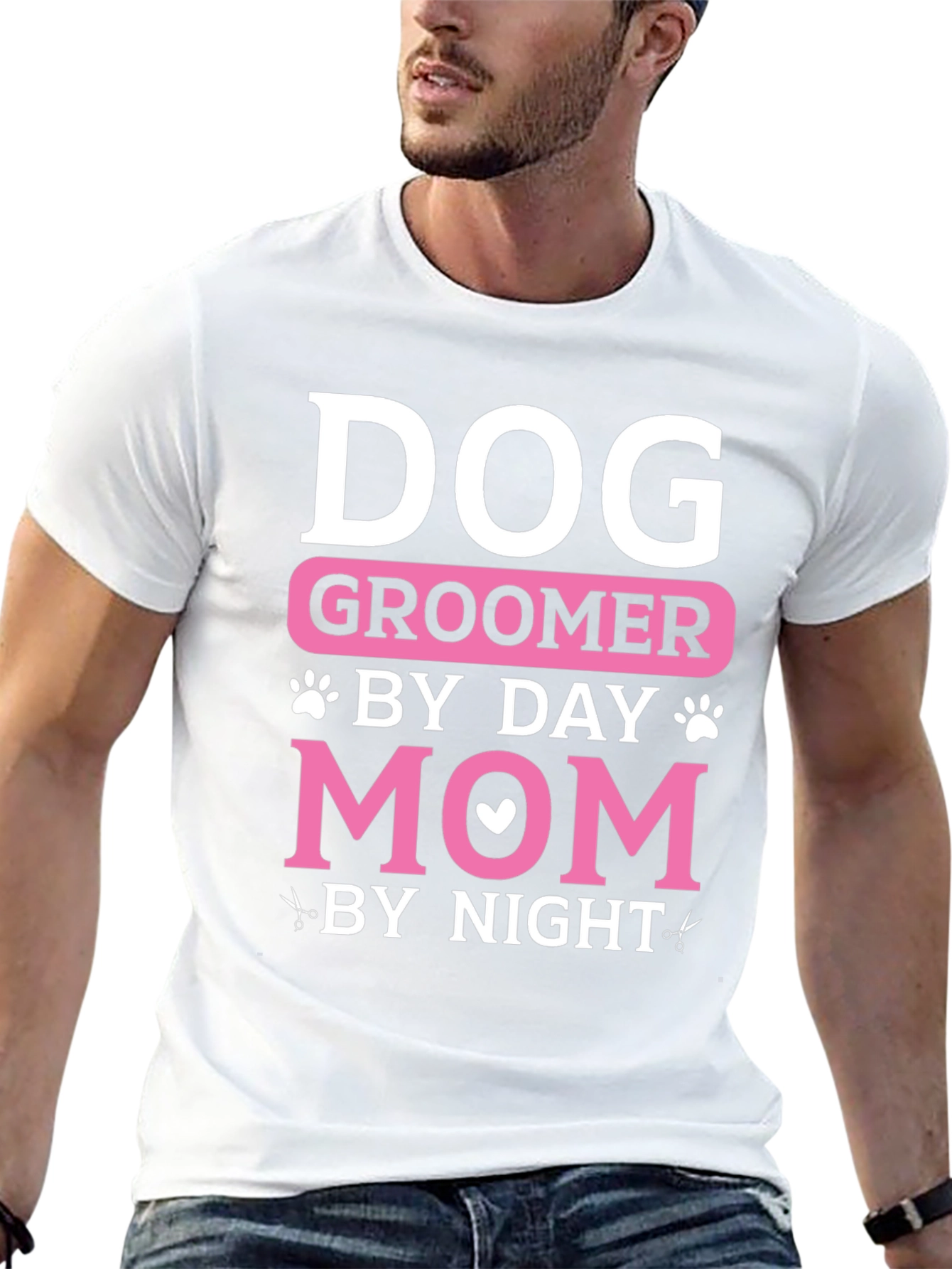 Dog Groomer Mom T-Shirt: Day and Night