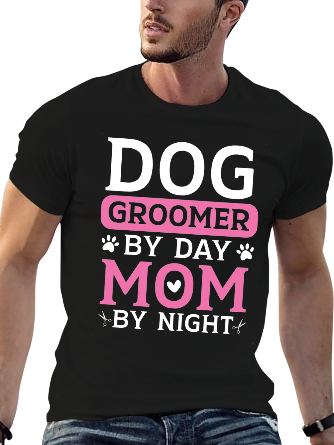 Dog Groomer Mom T-Shirt: Day and Night