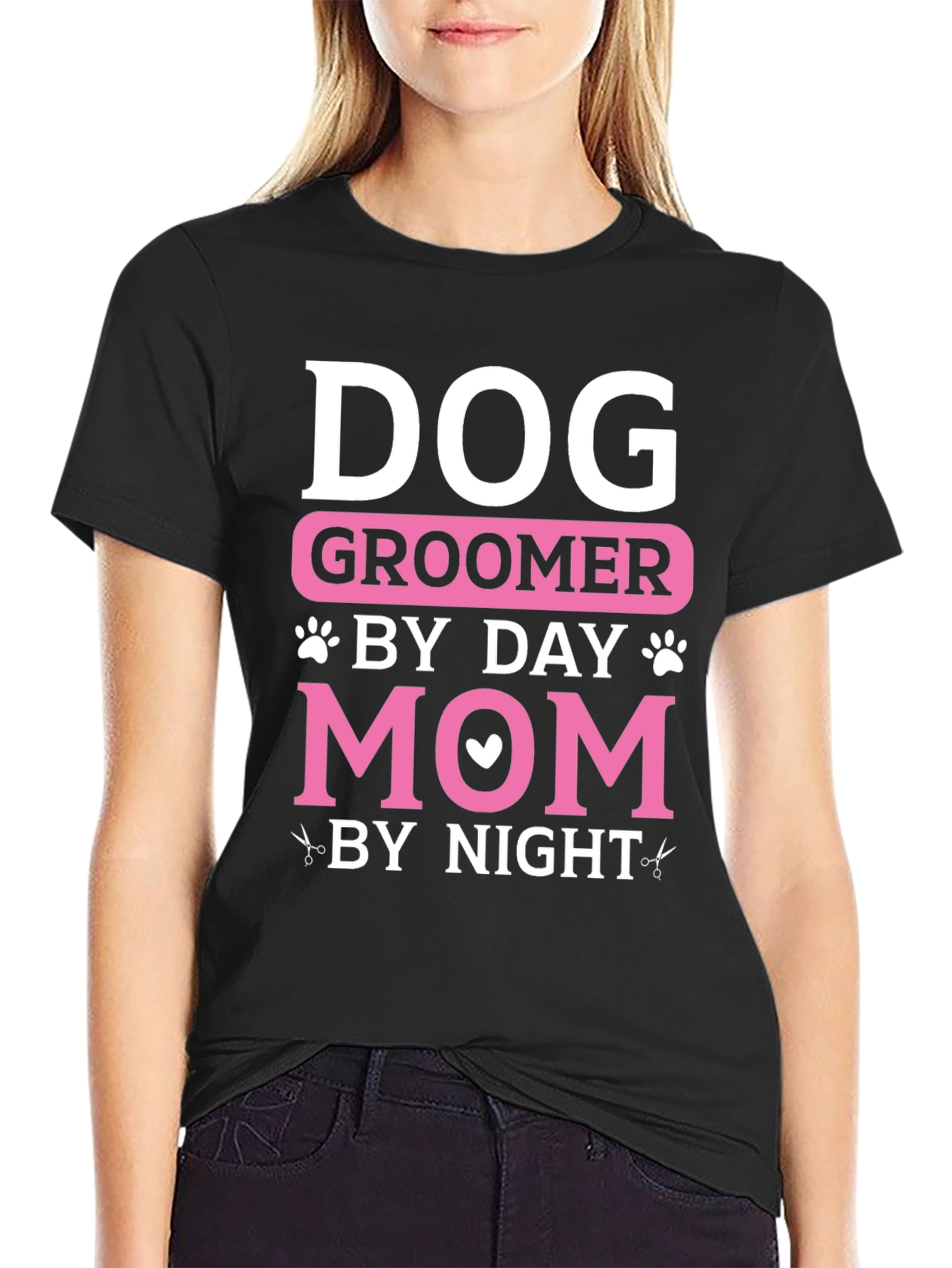 Dog Groomer Mom T-Shirt: Day and Night