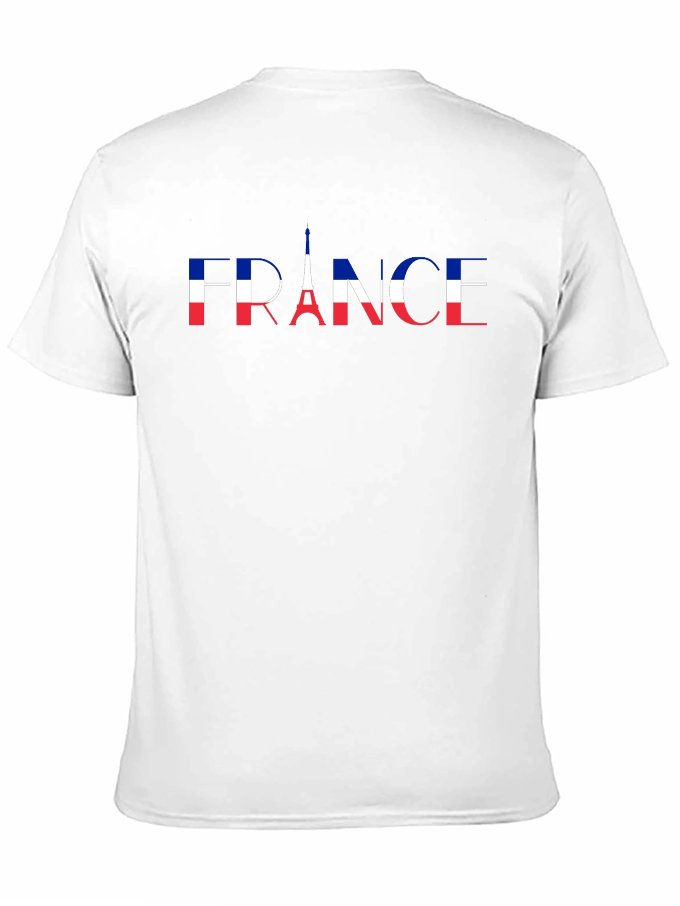 France Eiffel Tower Flag T-Shirt - Black