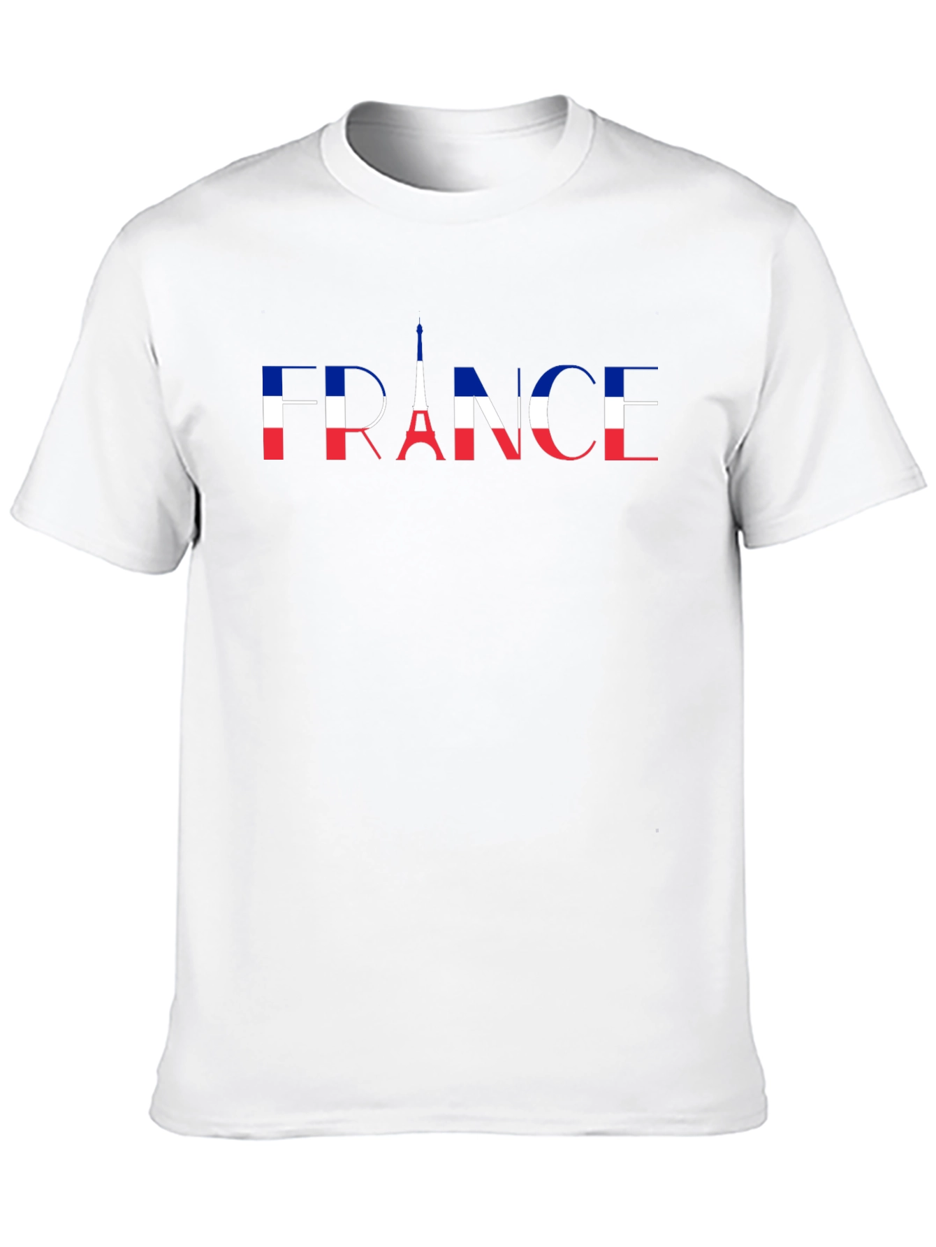 France Eiffel Tower Flag T-Shirt - Black