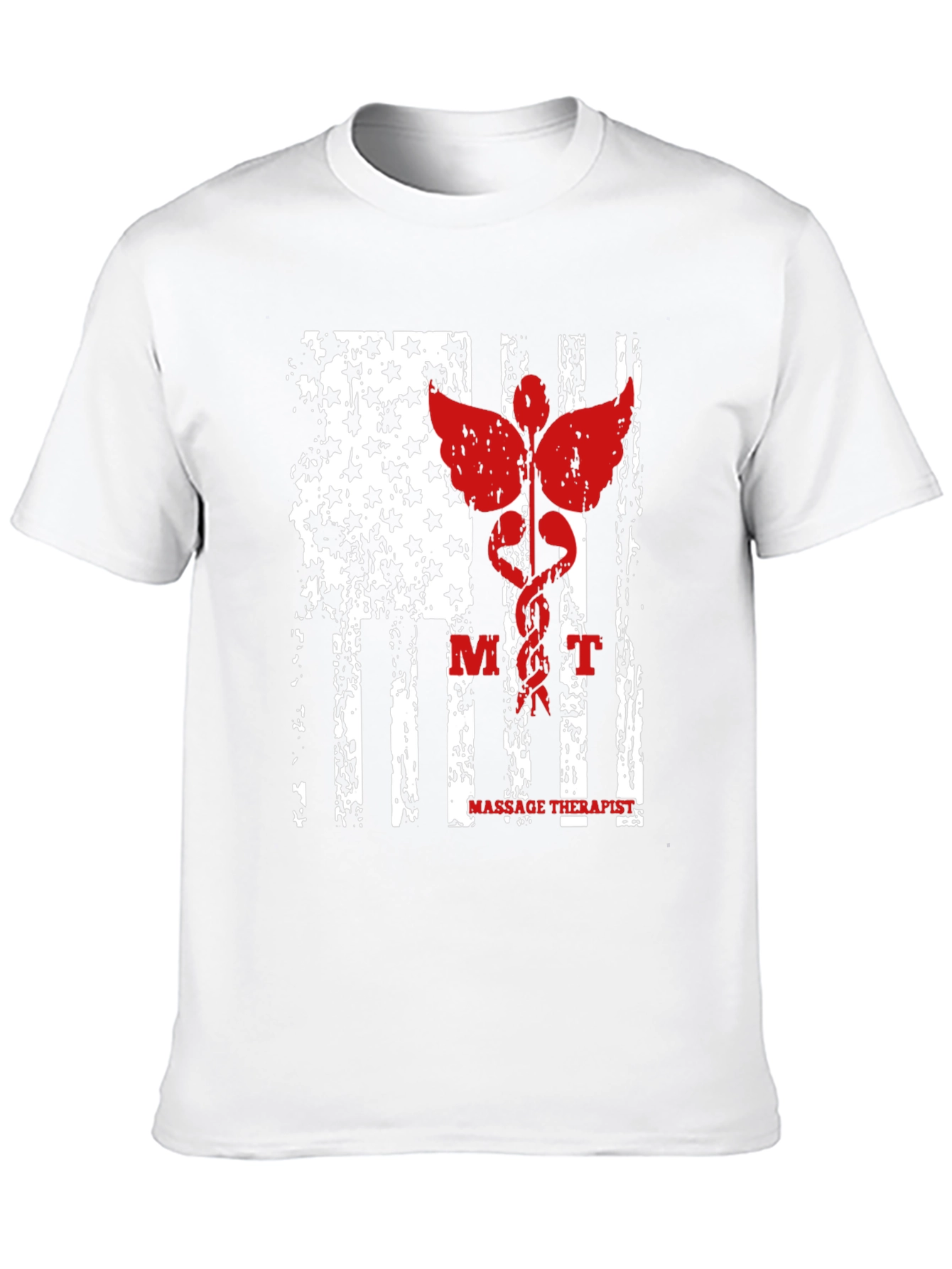 Massage Therapist American Flag Graphic Tee