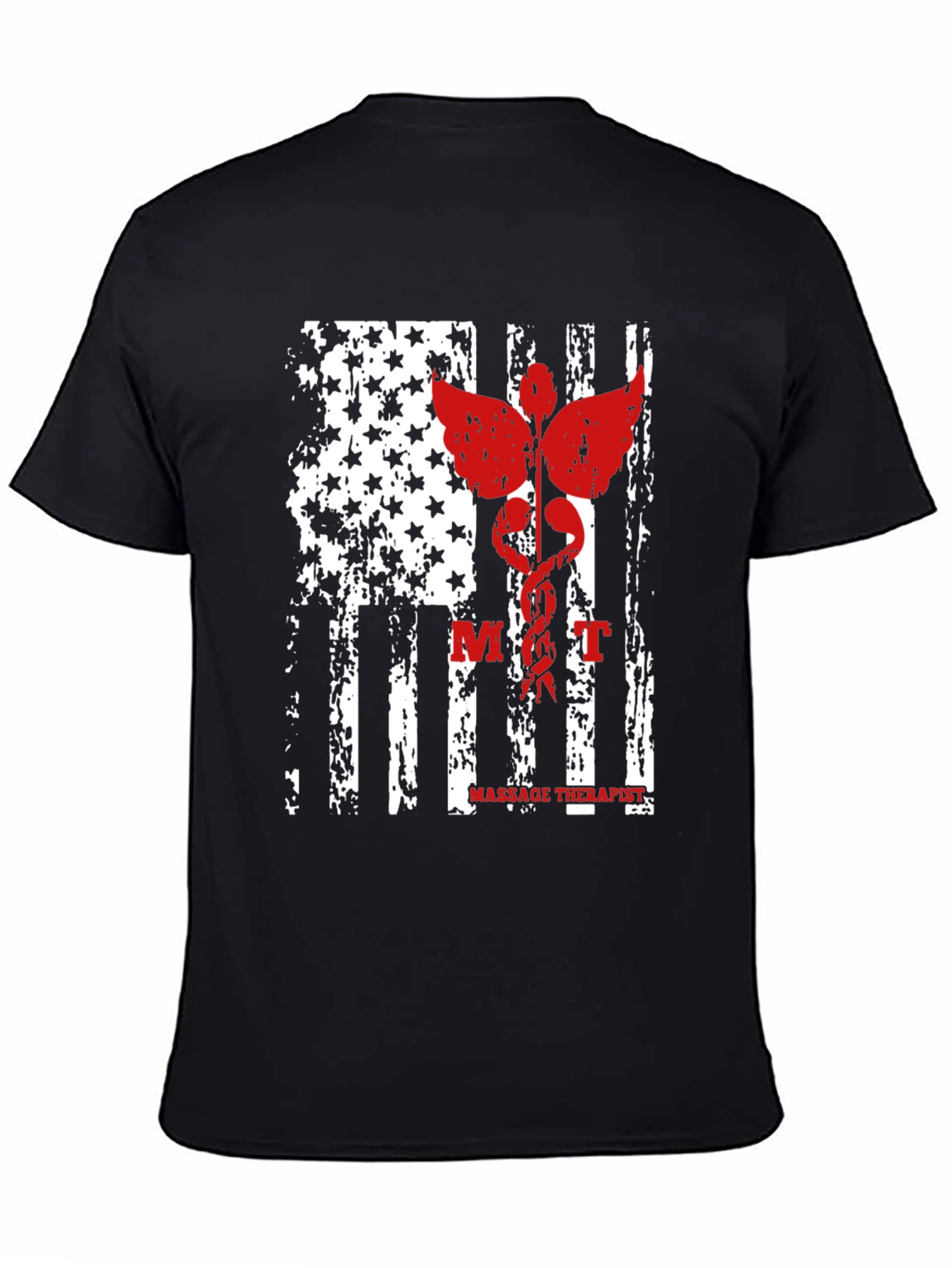 Massage Therapist American Flag Graphic Tee