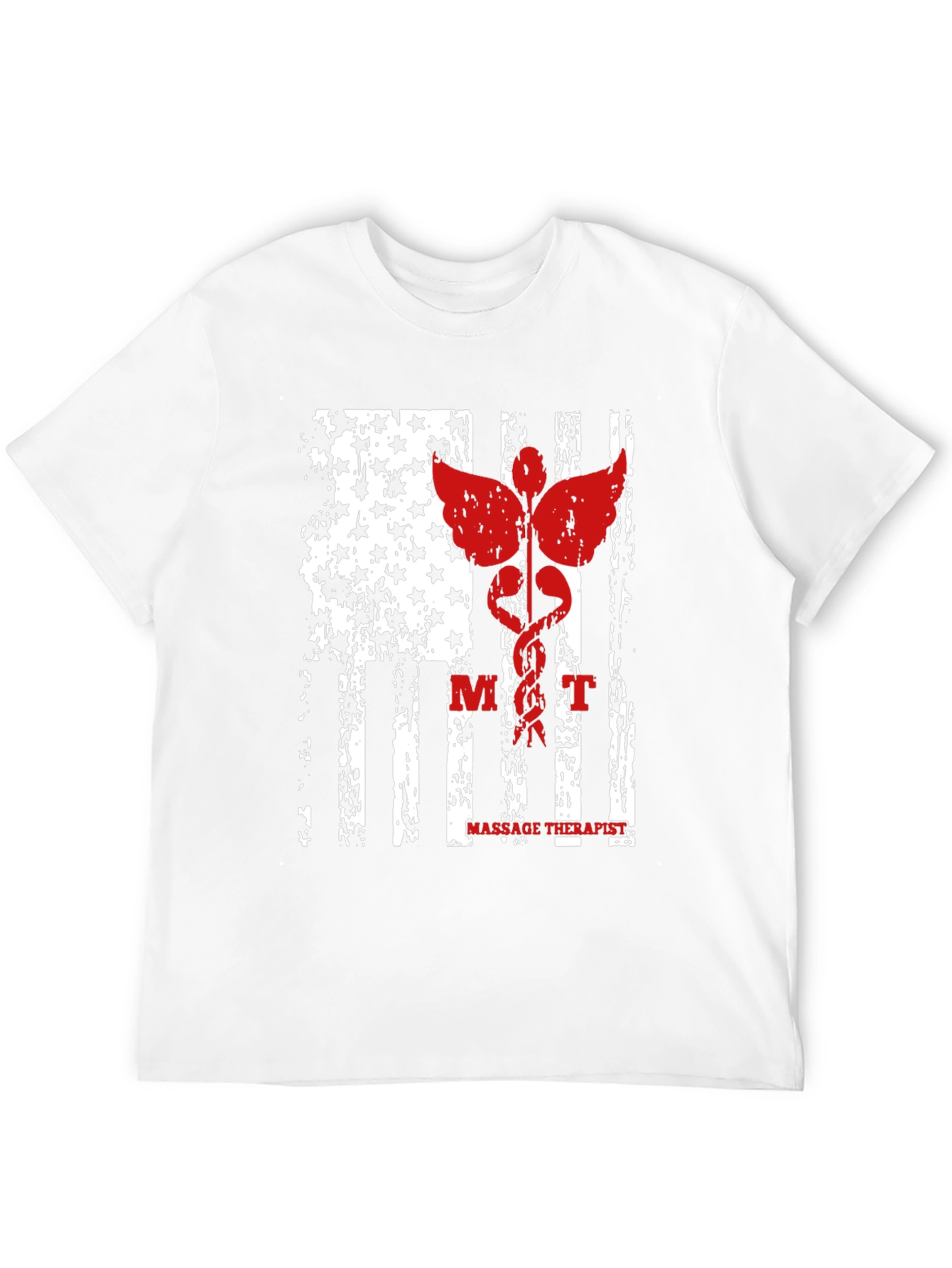 Massage Therapist American Flag Graphic Tee