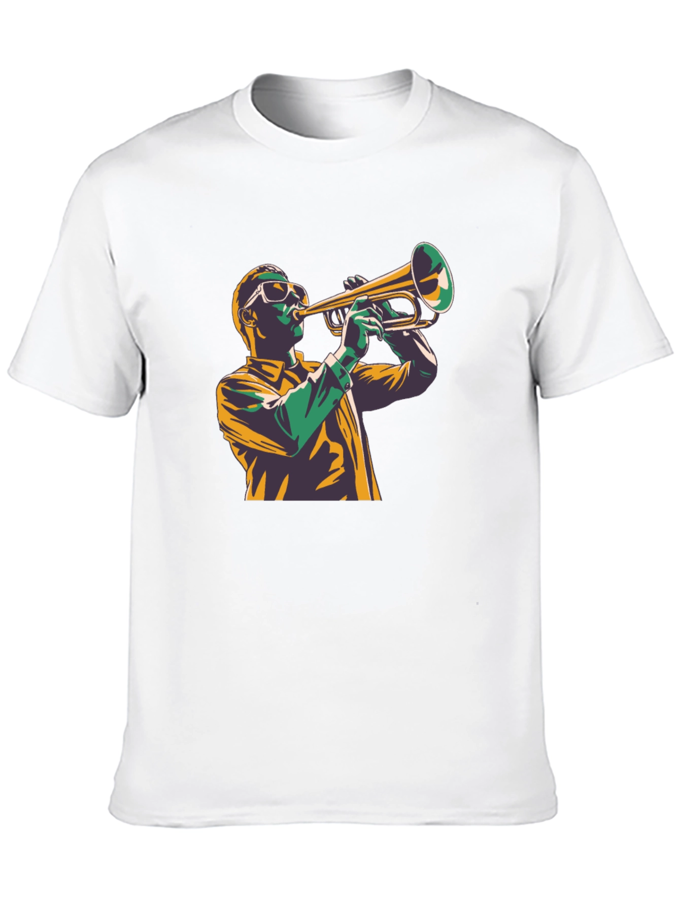 Jazz Trumpet Player Graphic Tee - Cool Design