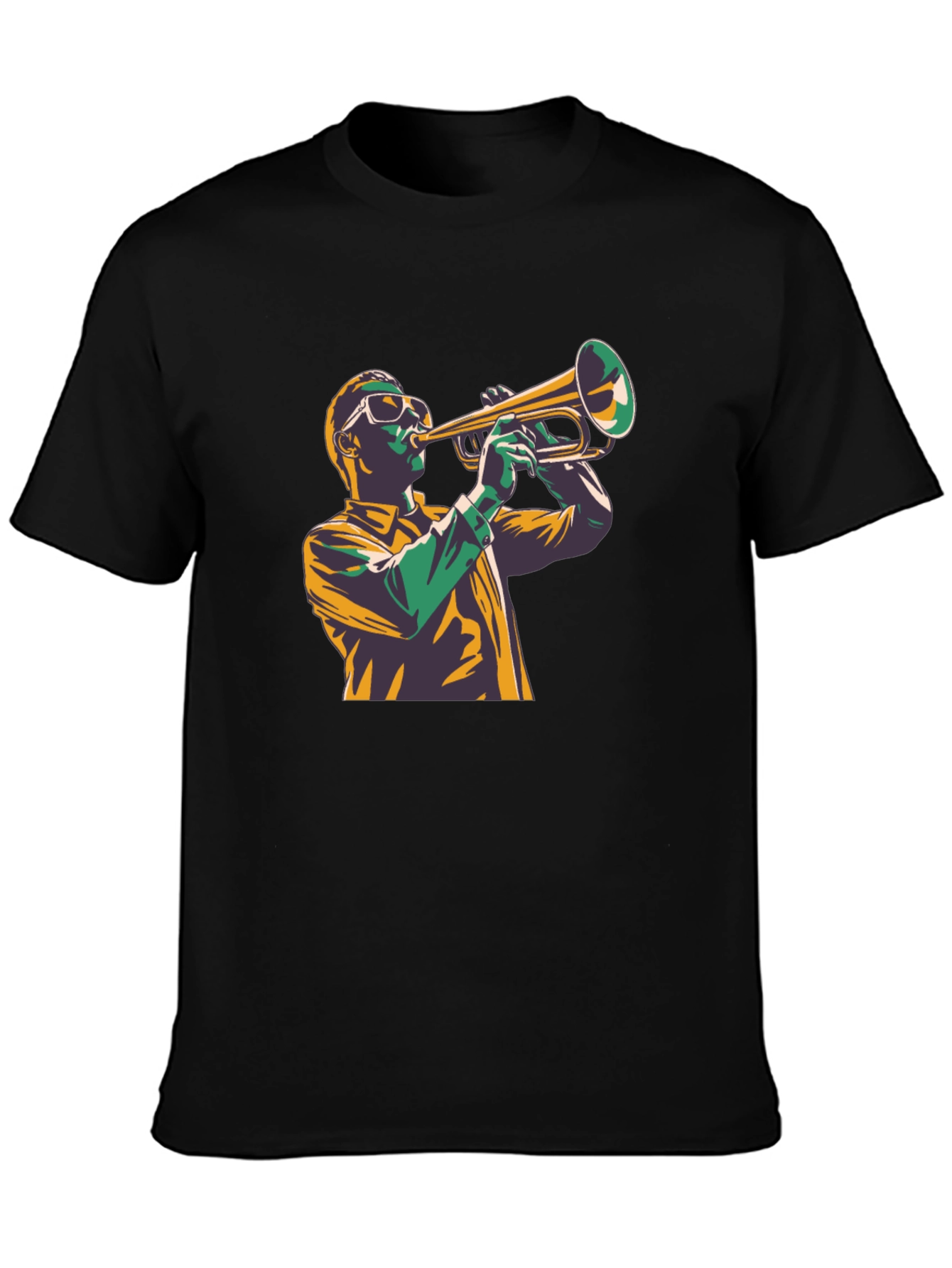 Jazz Trumpet Player Graphic Tee - Cool Design