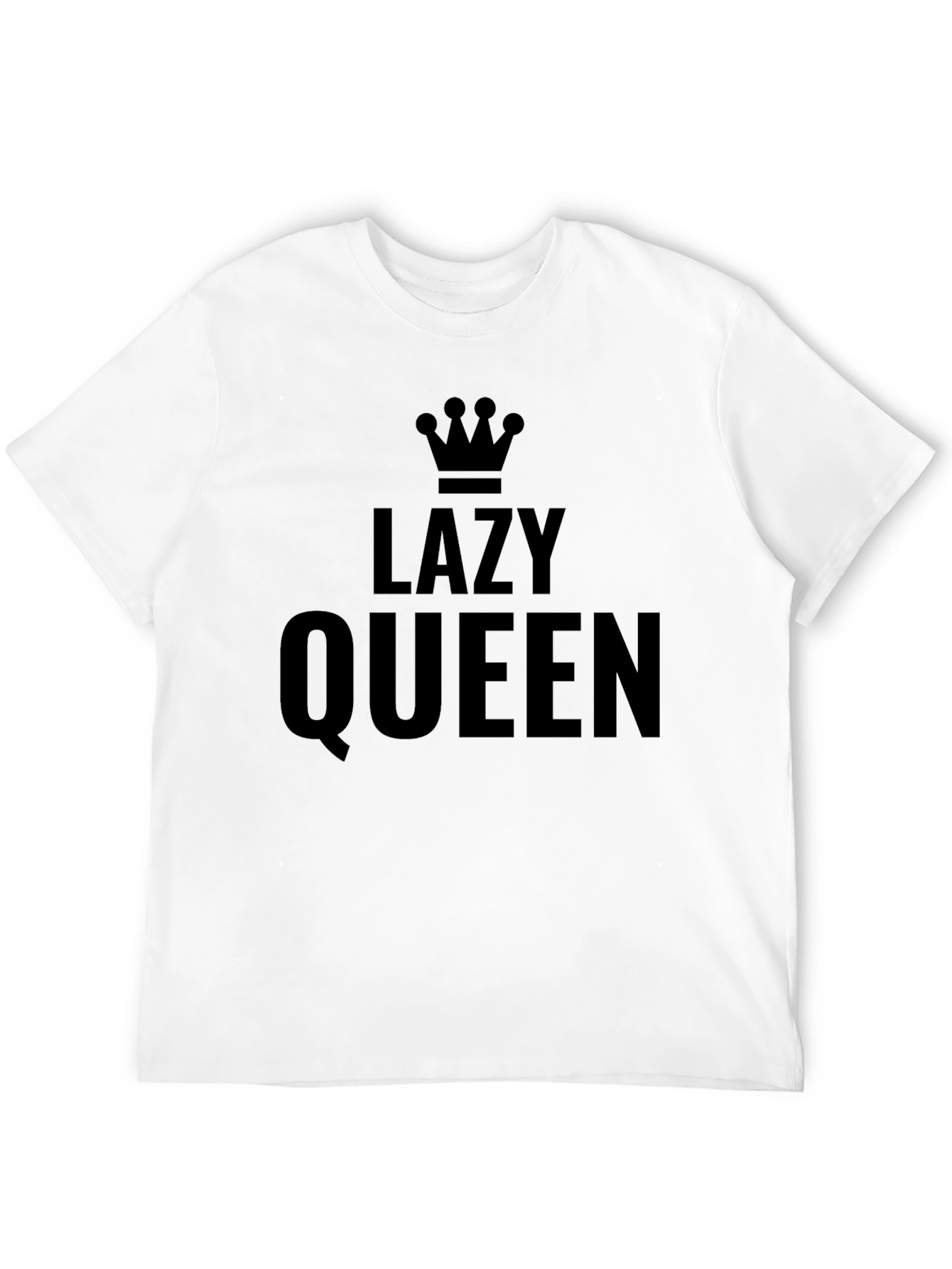 Lazy Queen Crown Graphic Tee - Black