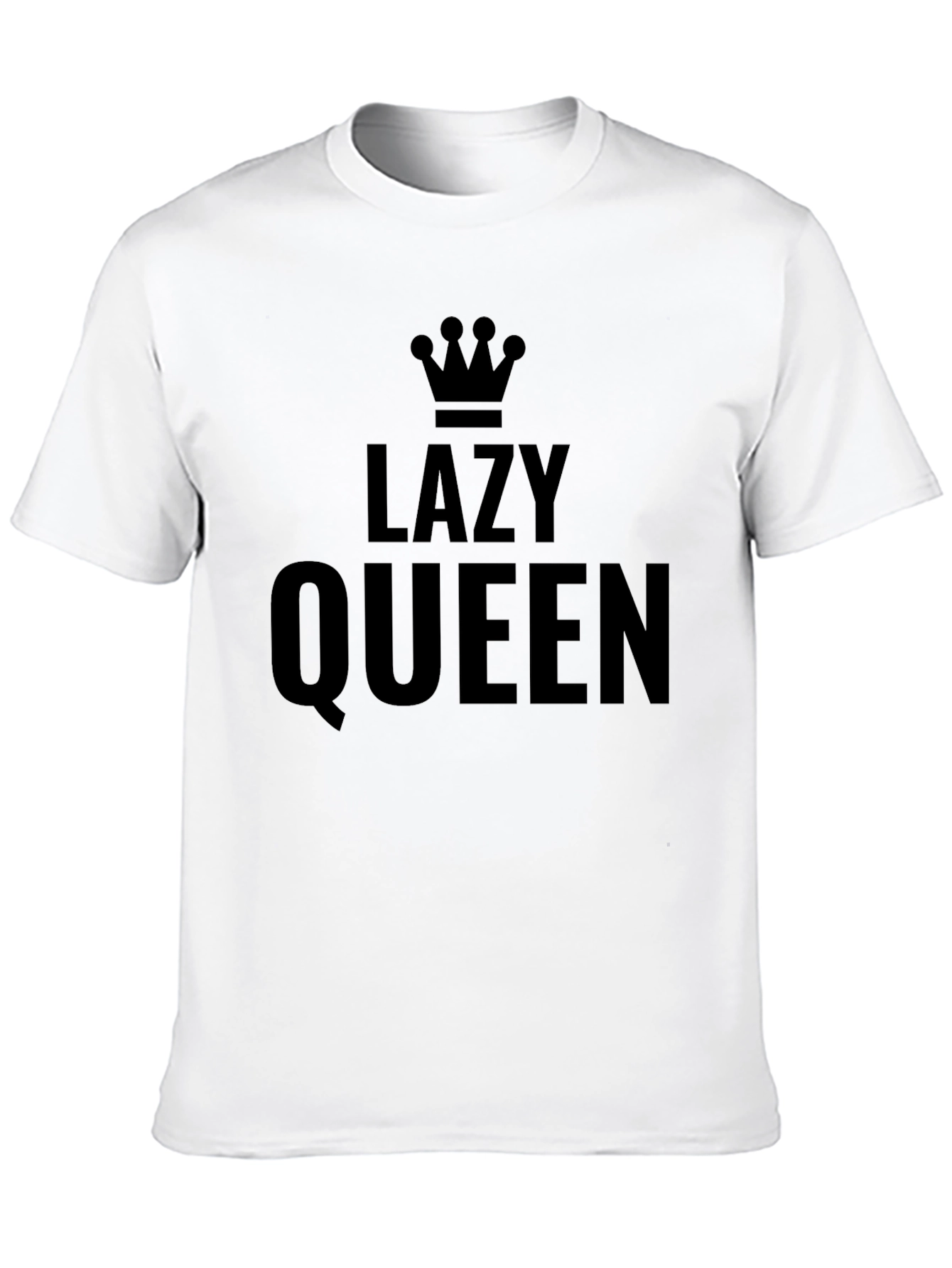 Lazy Queen Crown Graphic Tee - Black