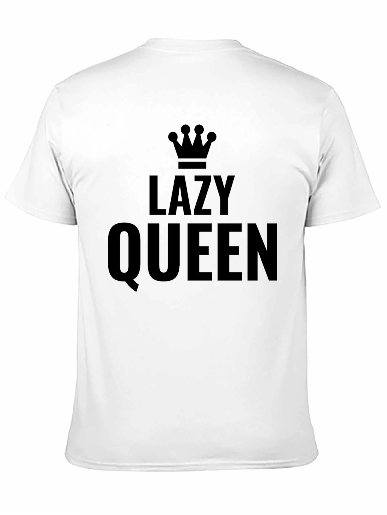 Lazy Queen Crown Graphic Tee - Black