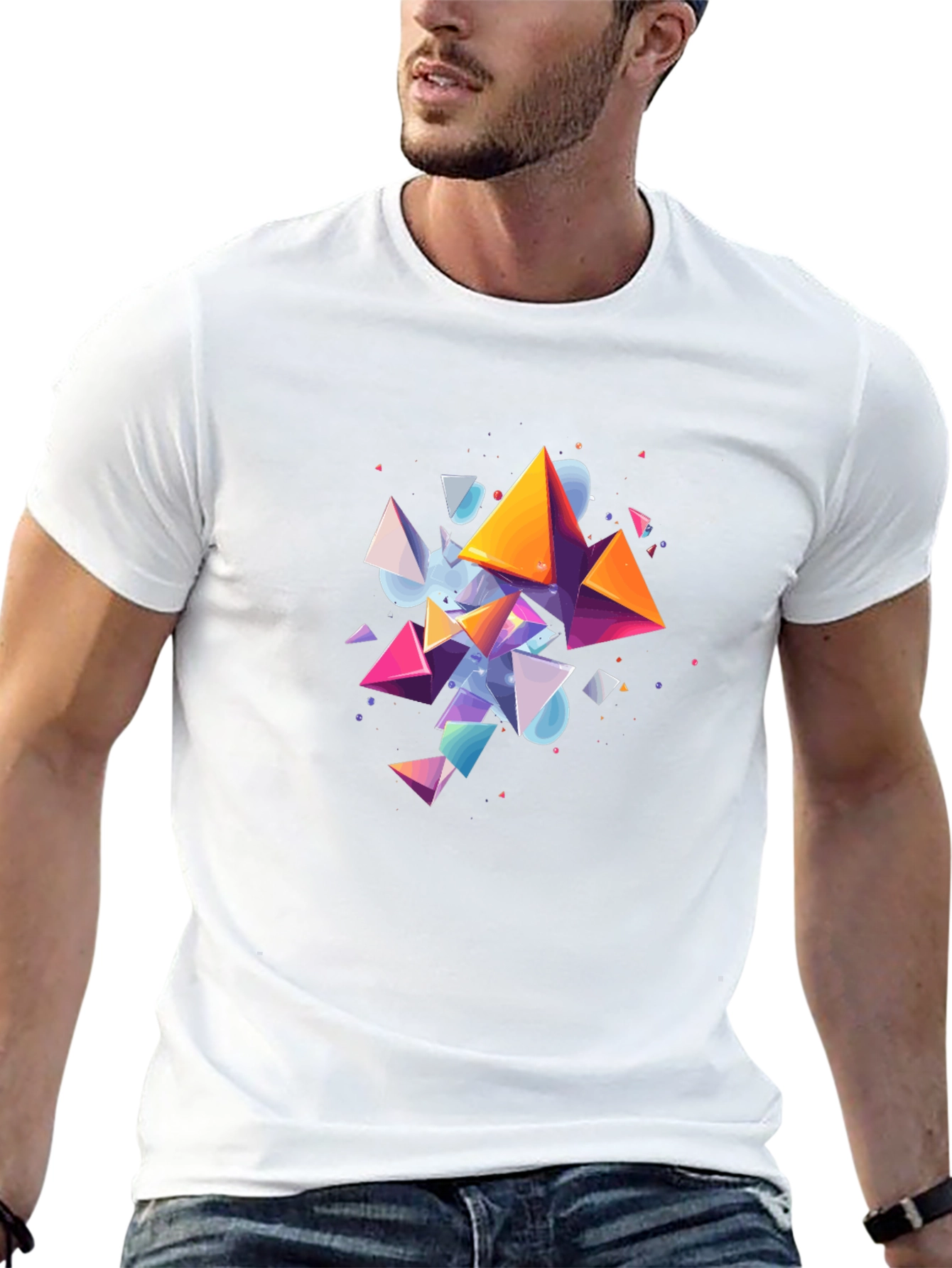 Geometric Prism T-Shirt - Abstract Art Tee