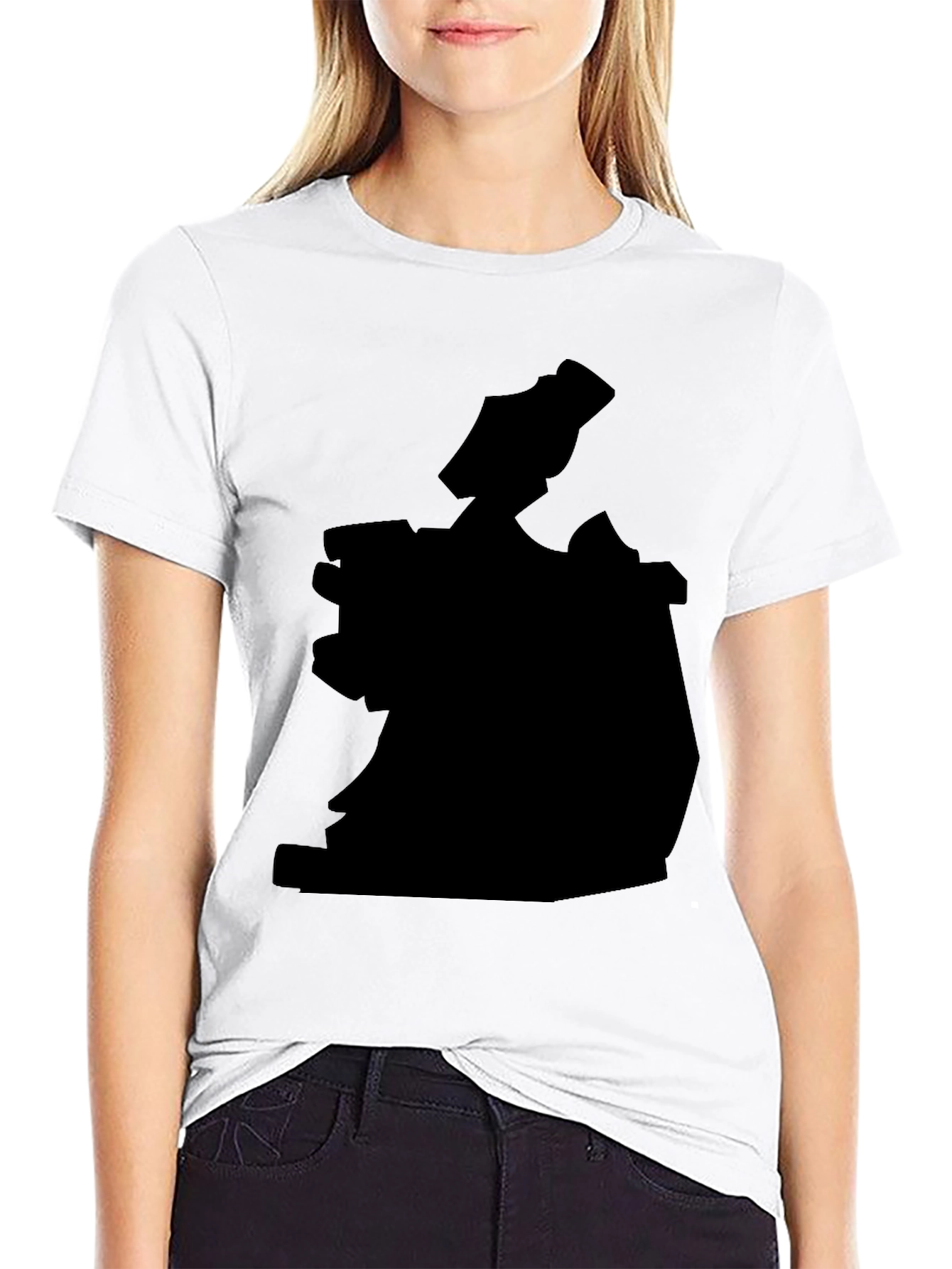 Silhouette Graphic Tee - Modern Black T-Shirt