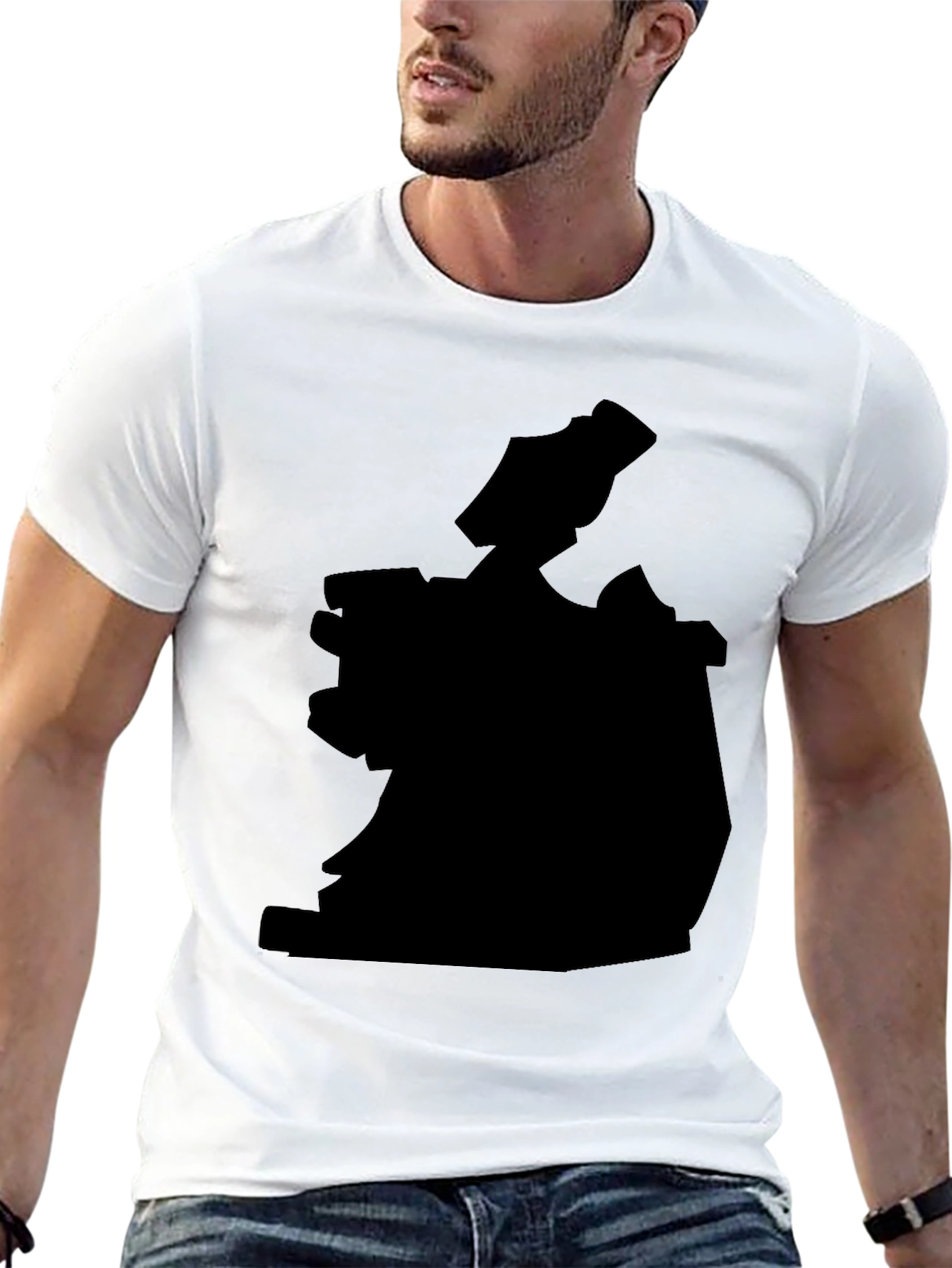 Silhouette Graphic Tee - Modern Black T-Shirt