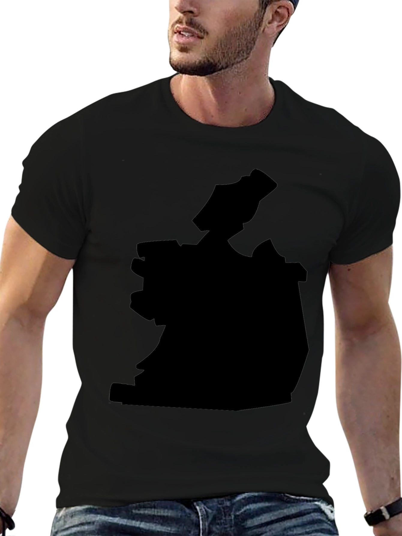 Silhouette Graphic Tee - Modern Black T-Shirt