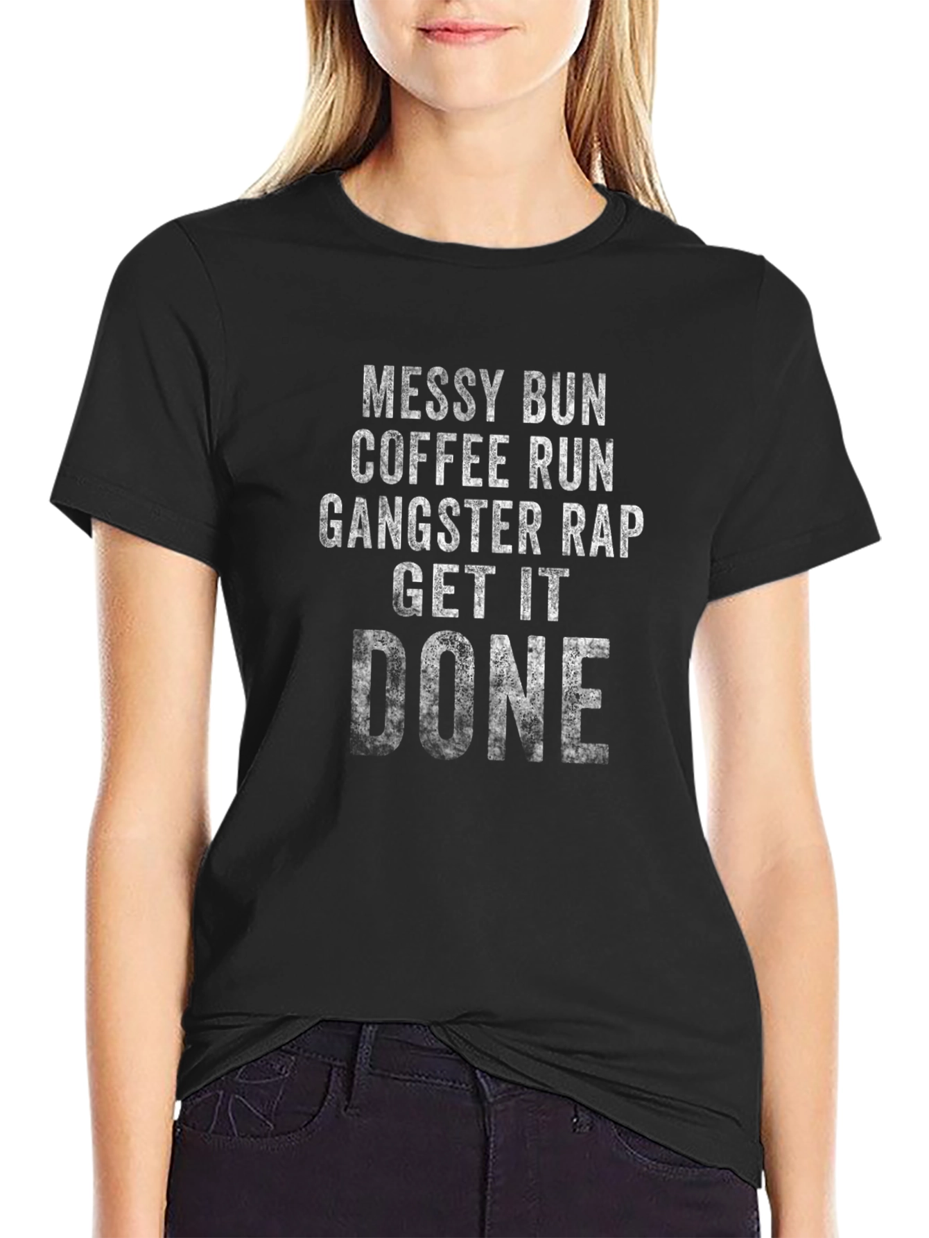 Messy Bun Coffee Run Graphic Tee