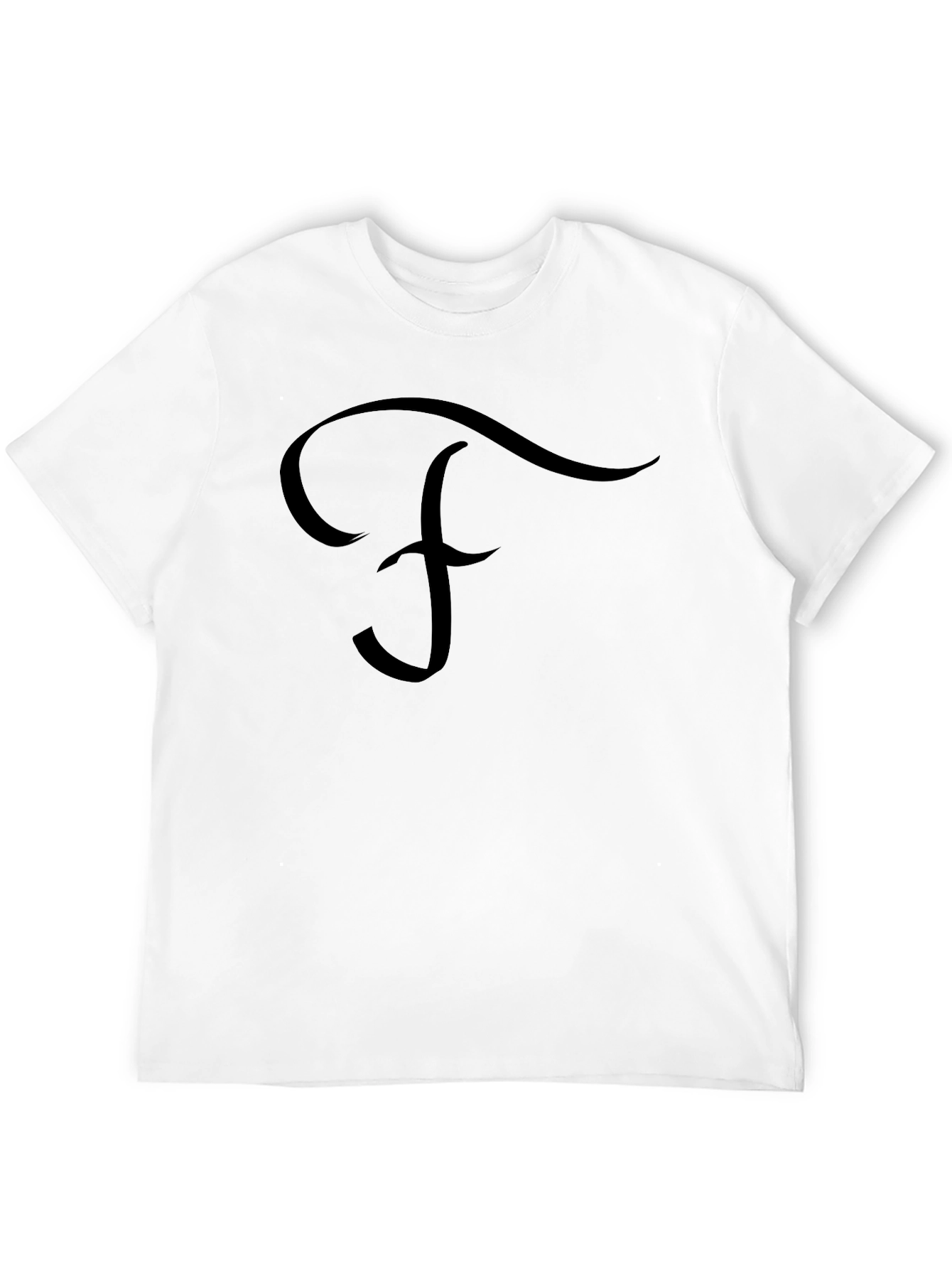 Modern Script F Graphic Black T-Shirt