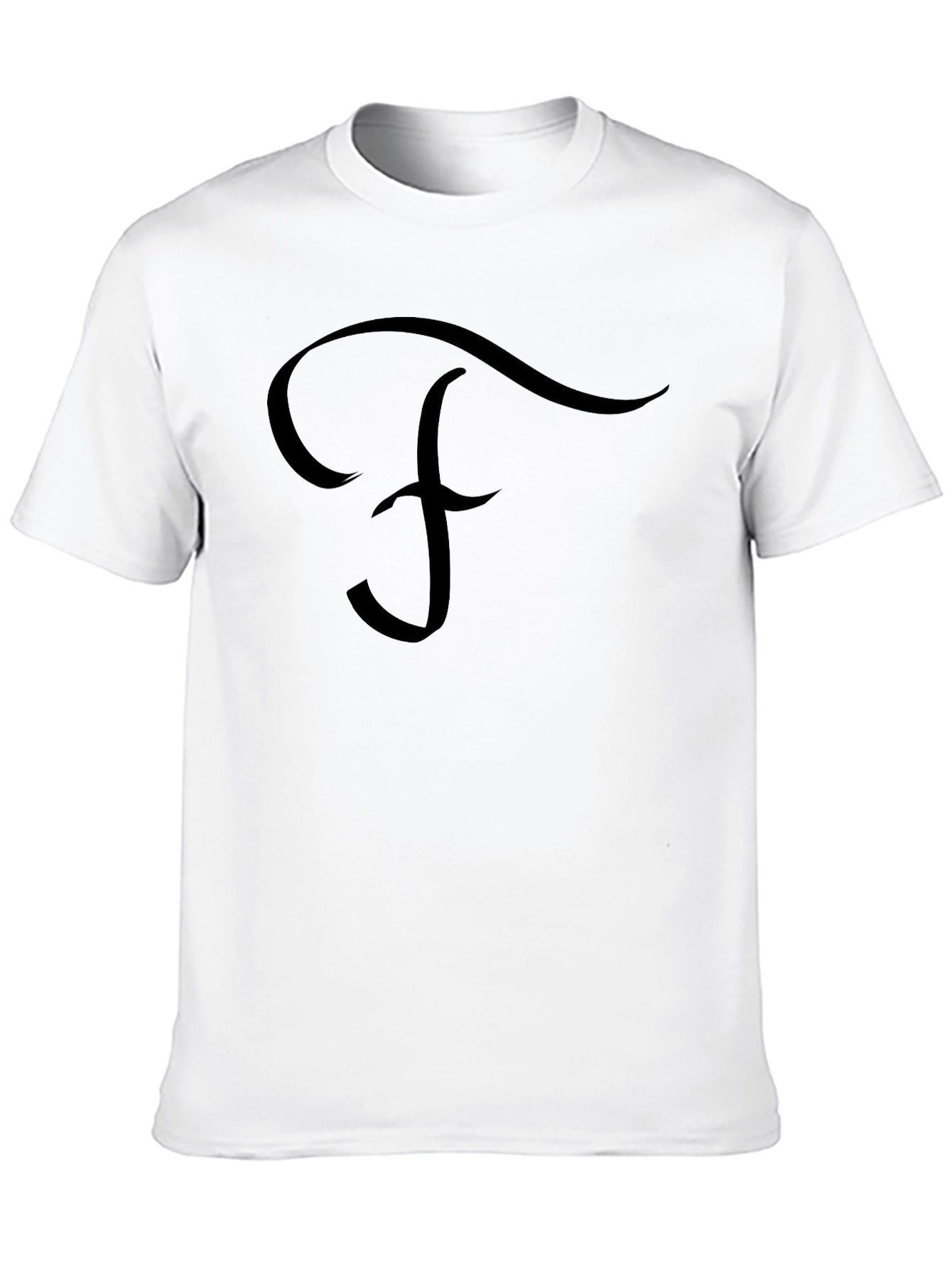 Modern Script F Graphic Black T-Shirt