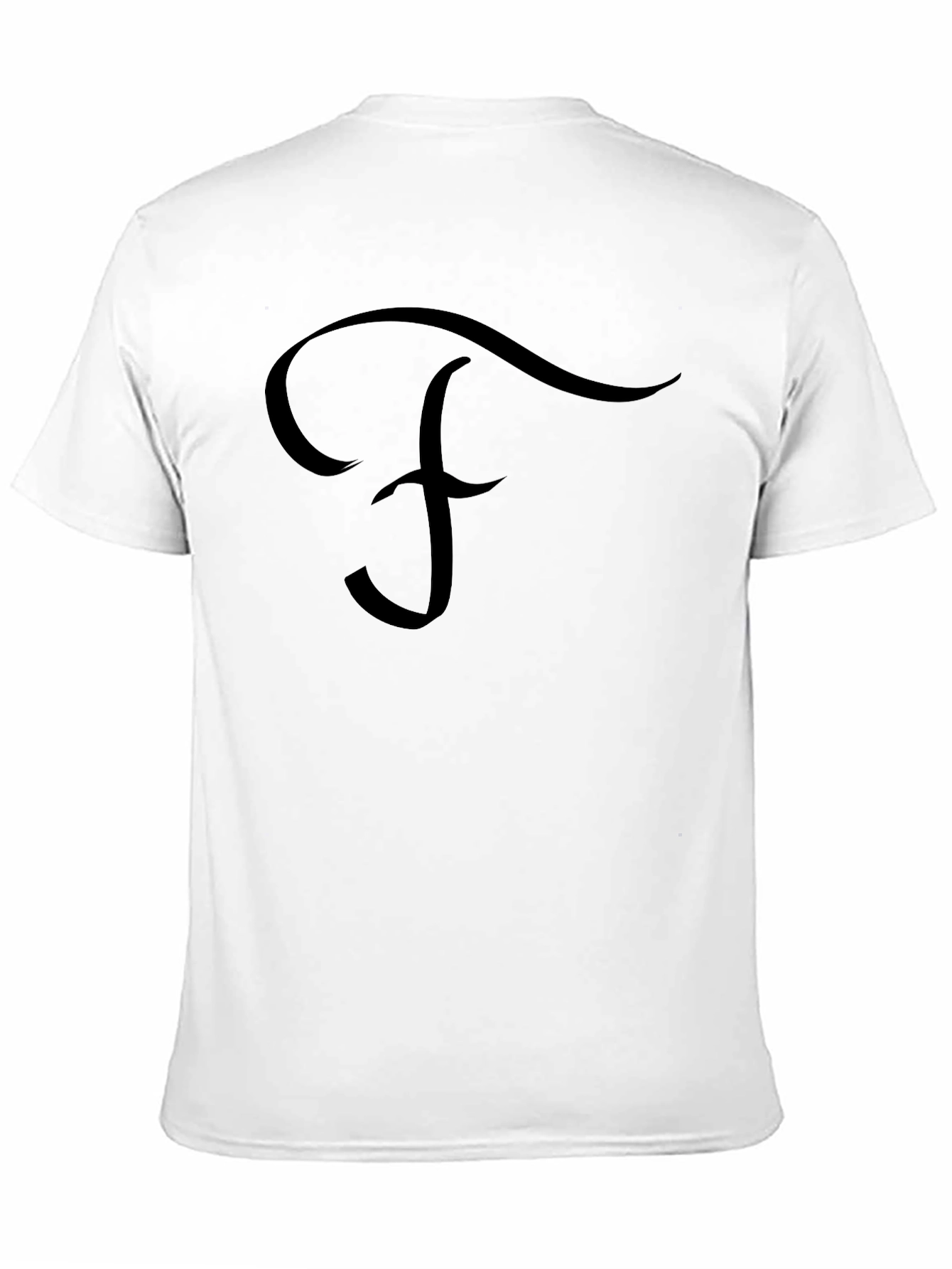 Modern Script F Graphic Black T-Shirt