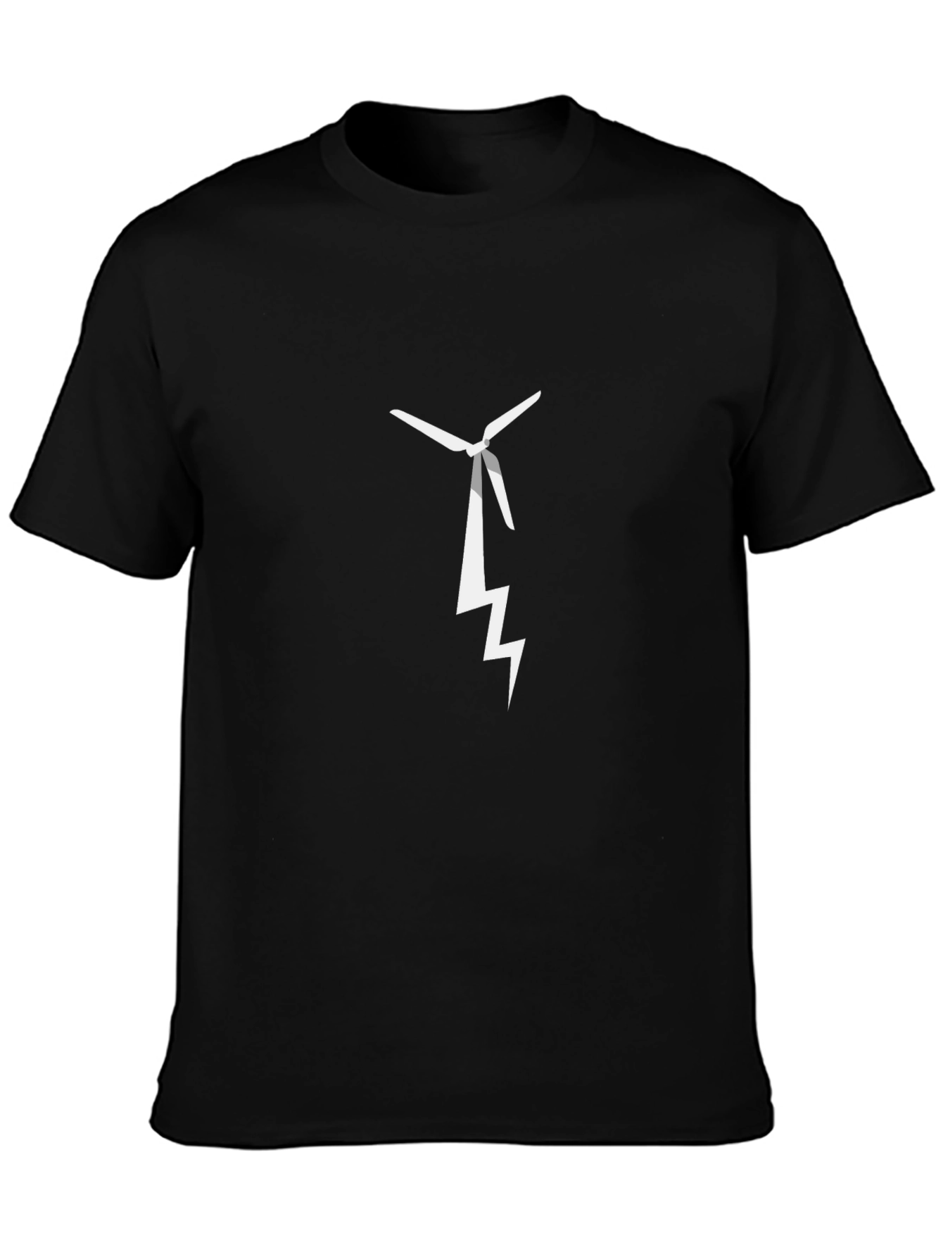 Wind Turbine Bolt Graphic Tee - Black