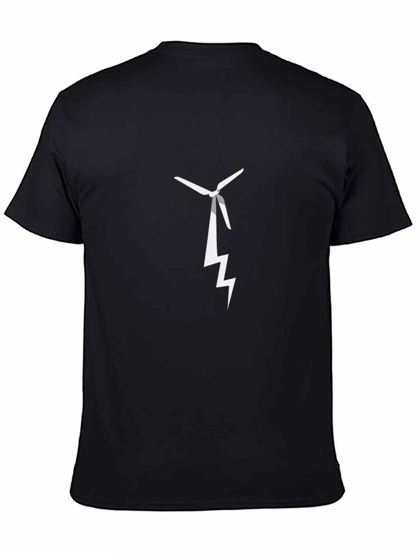 Wind Turbine Bolt Graphic Tee - Black