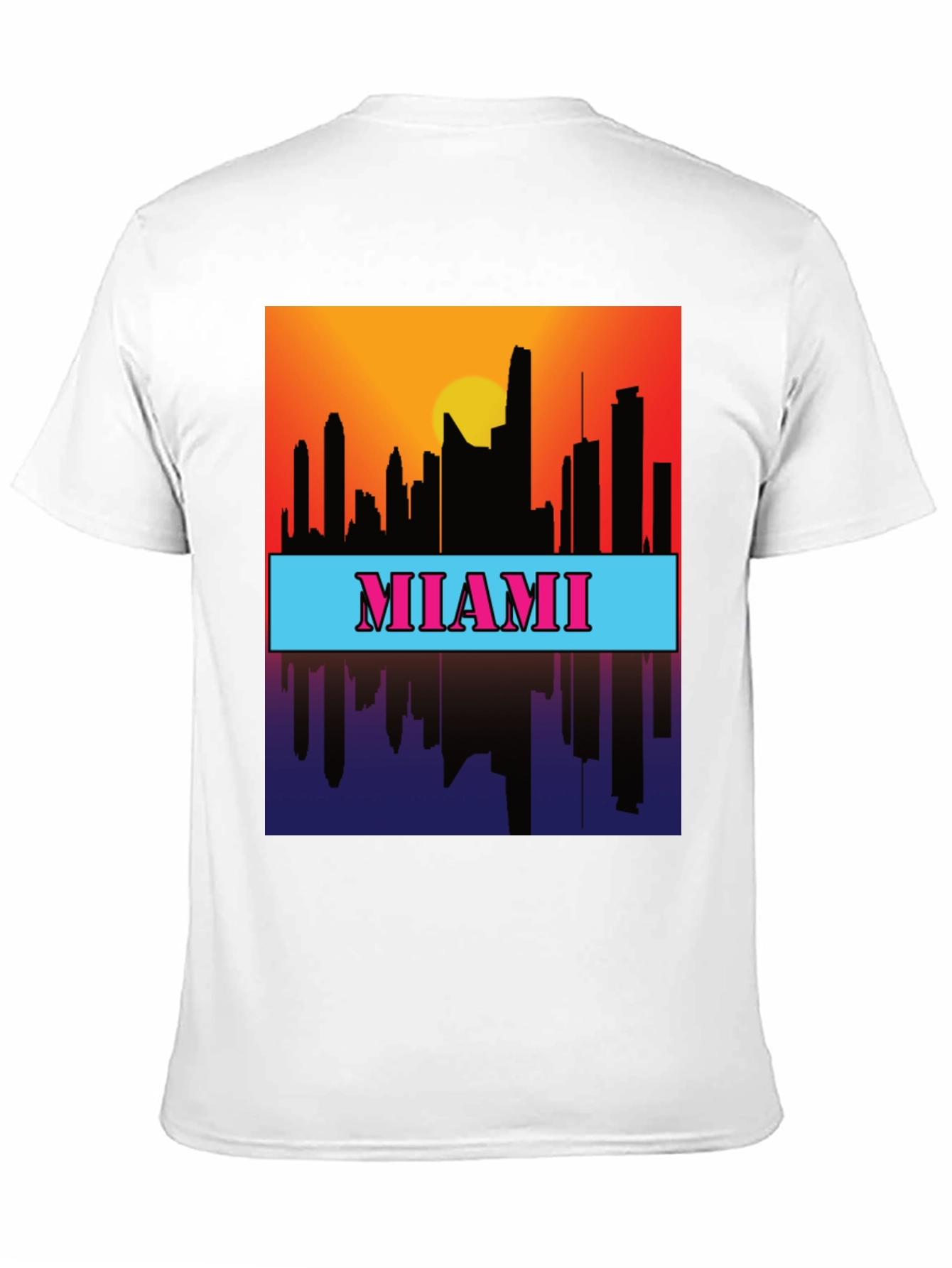 Miami Skyline Graphic Tee - Sunset Cityscape