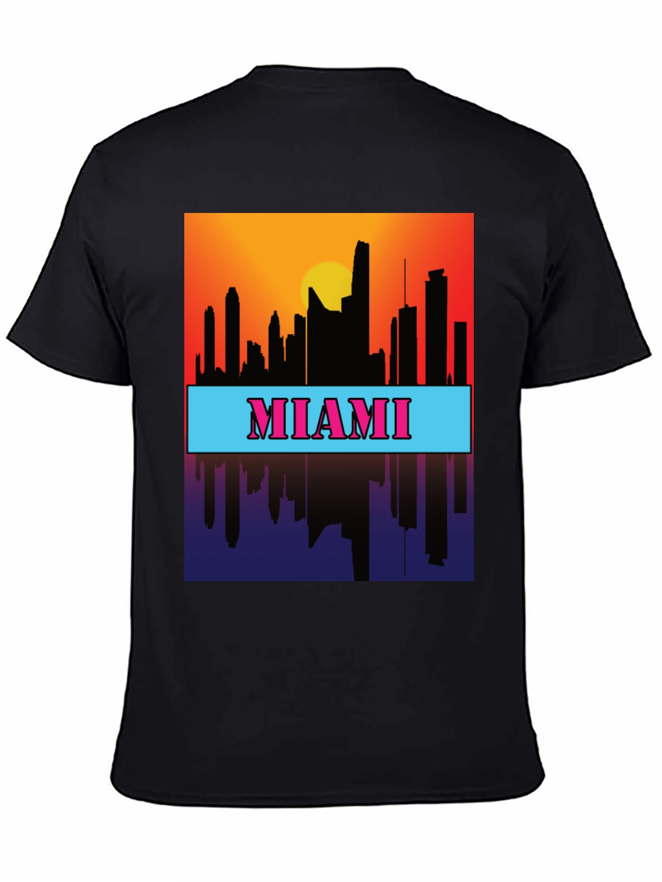 Miami Skyline Graphic Tee - Sunset Cityscape
