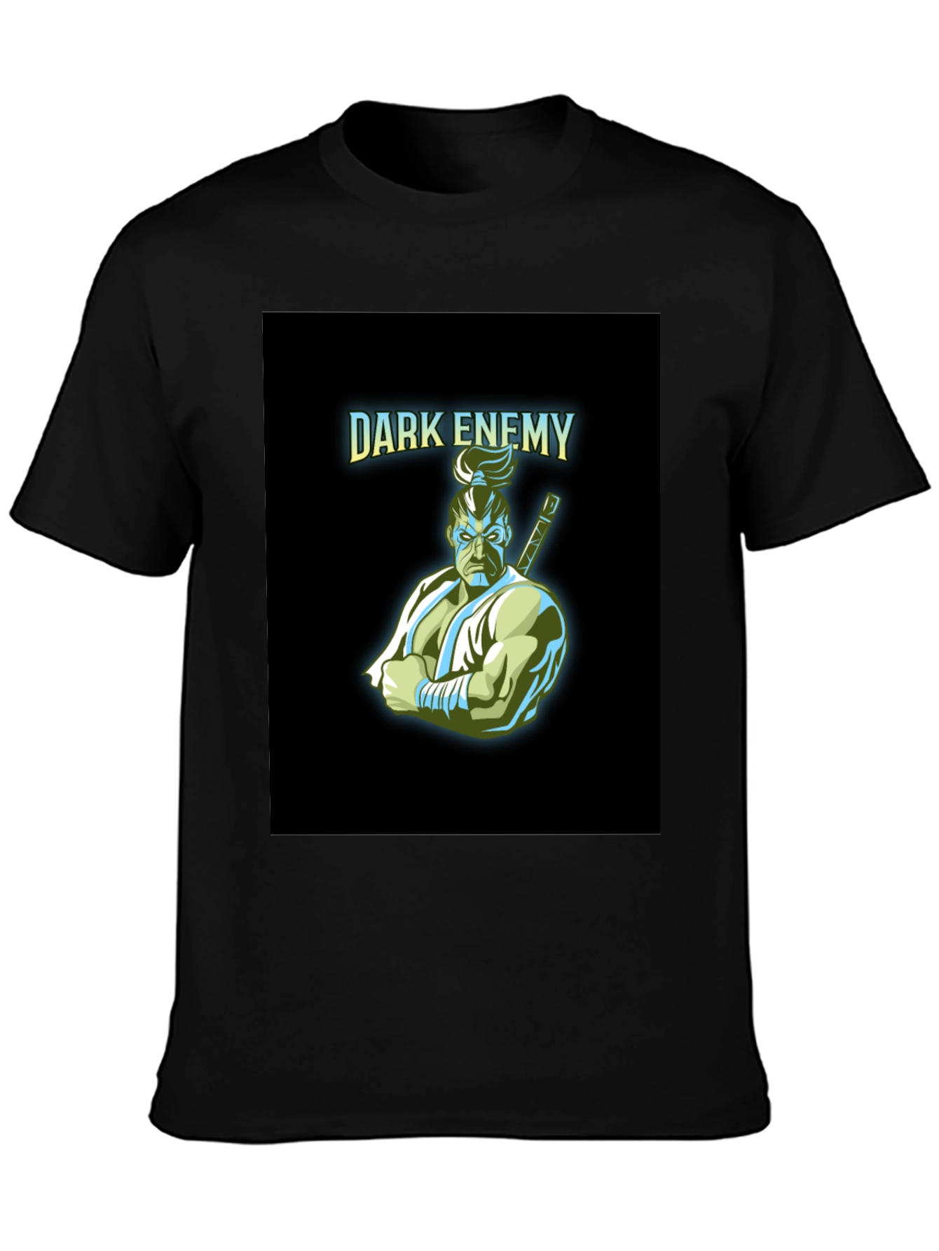 Dark Enemy Graphic Print Black T-Shirt
