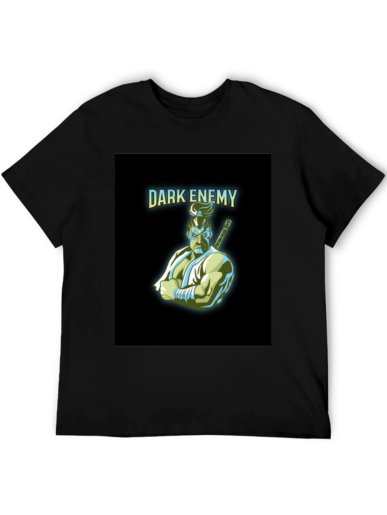Dark Enemy Graphic Print Black T-Shirt