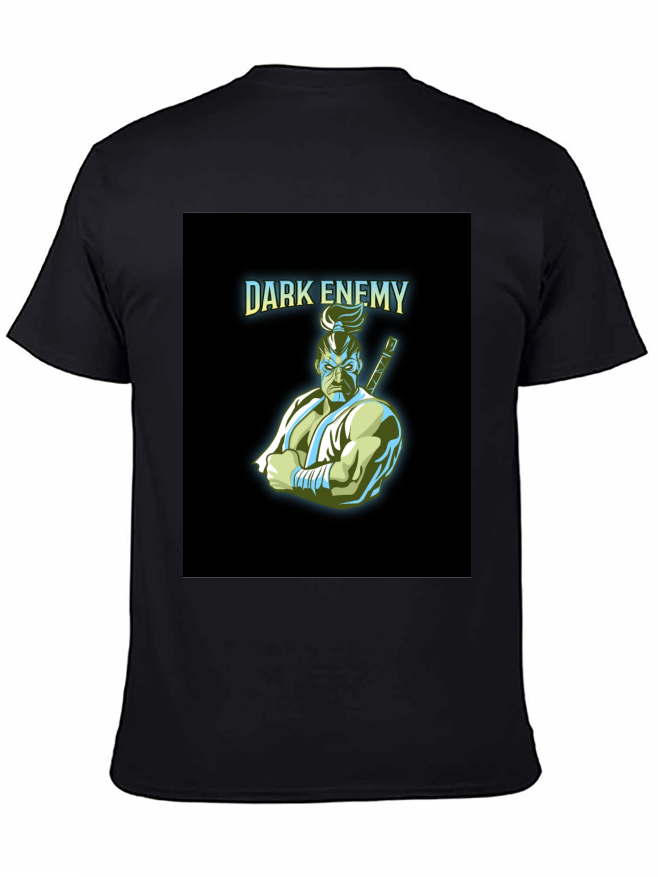 Dark Enemy Graphic Print Black T-Shirt