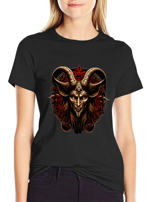 Baphomet Graphic Tee - Occult Satanic Design