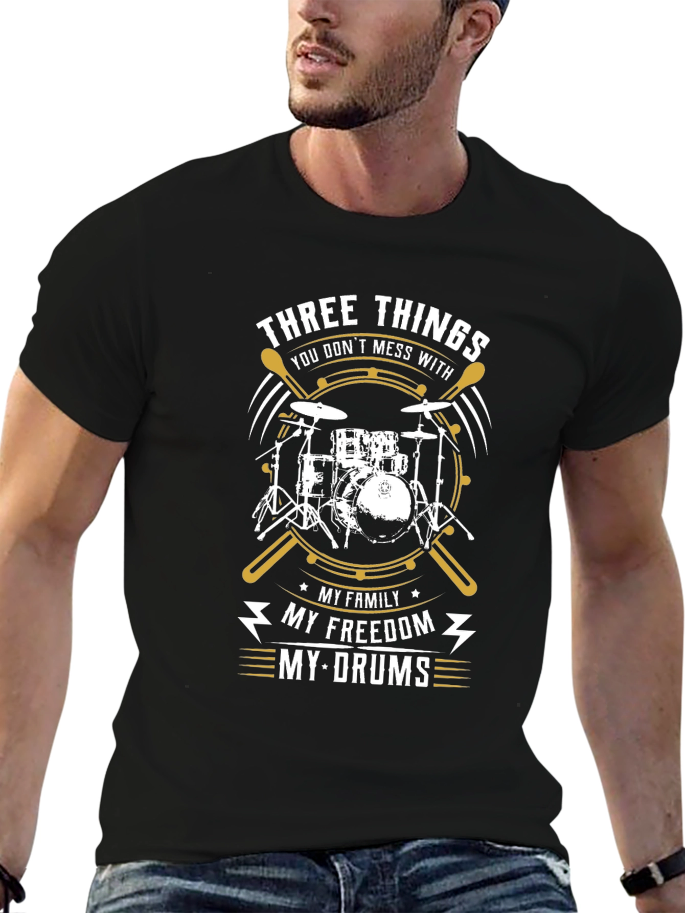 Drummer T-Shirt - Three Things You Dont Mess With