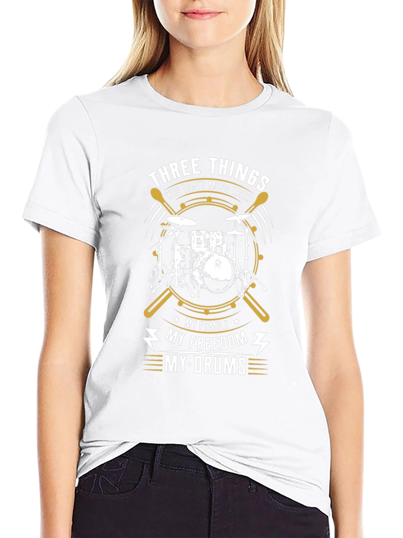 Drummer T-Shirt - Three Things You Dont Mess With