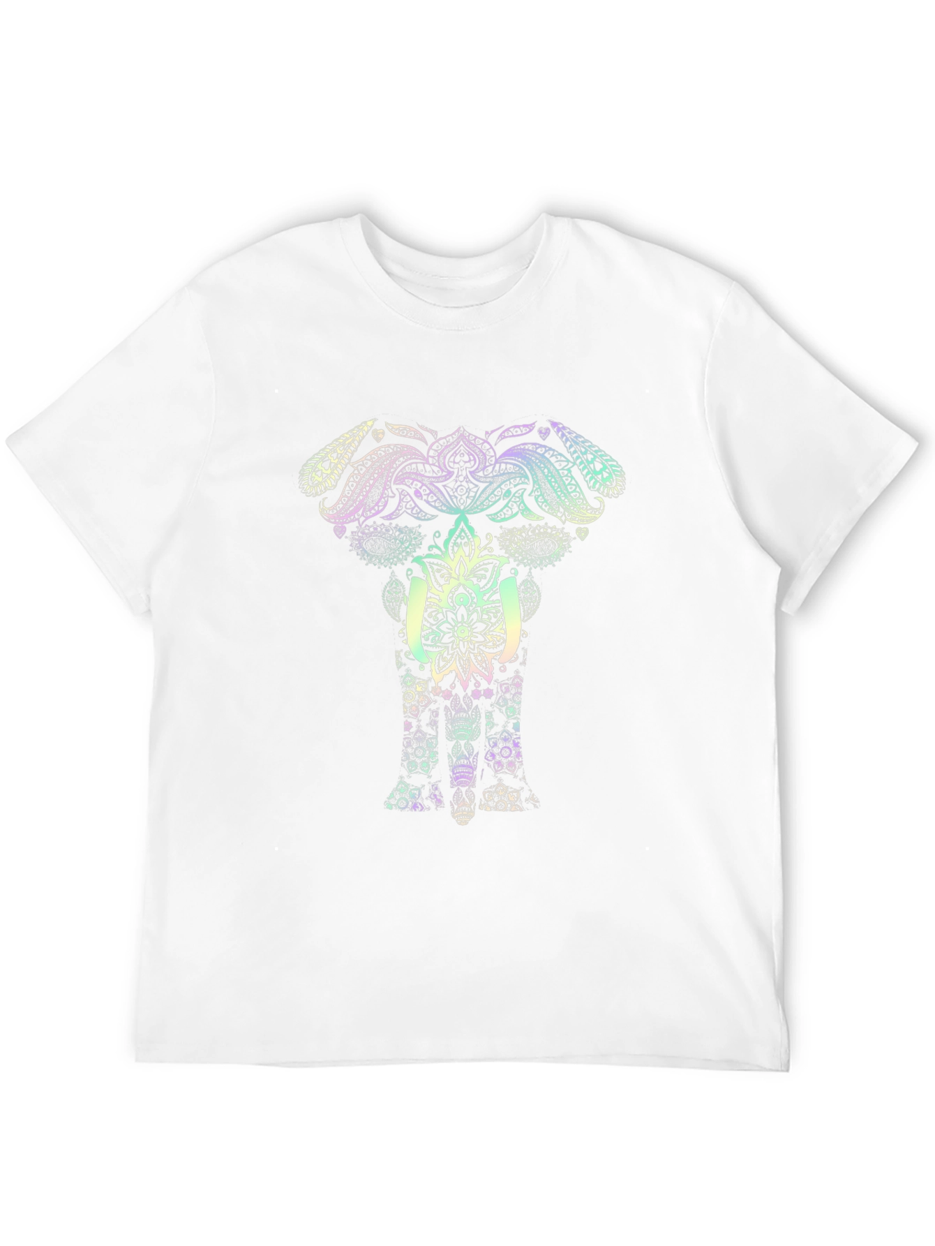 Elephant Mandala Graphic Tee - Black