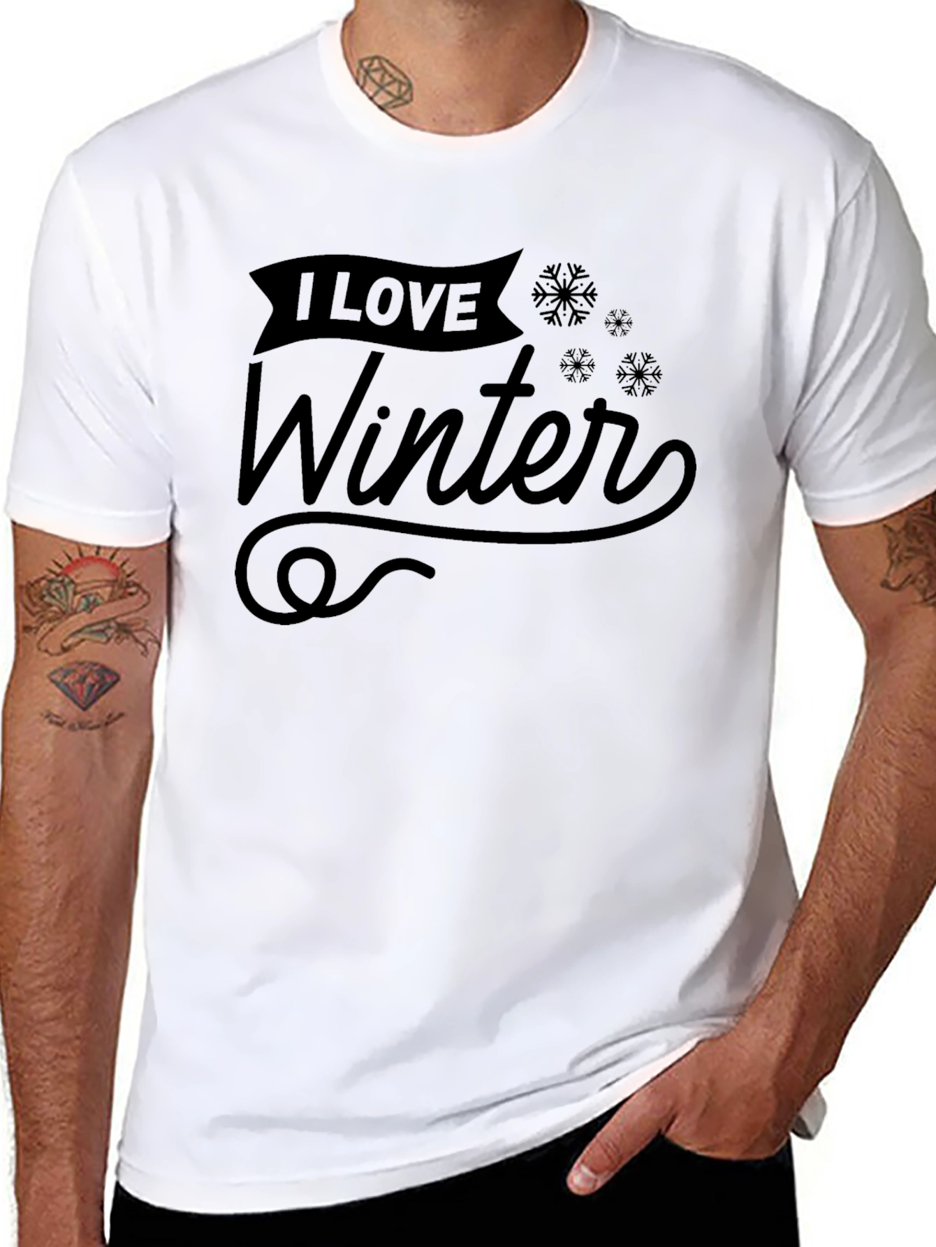 I Love Winter Graphic Tee - Stylish Holiday Apparel