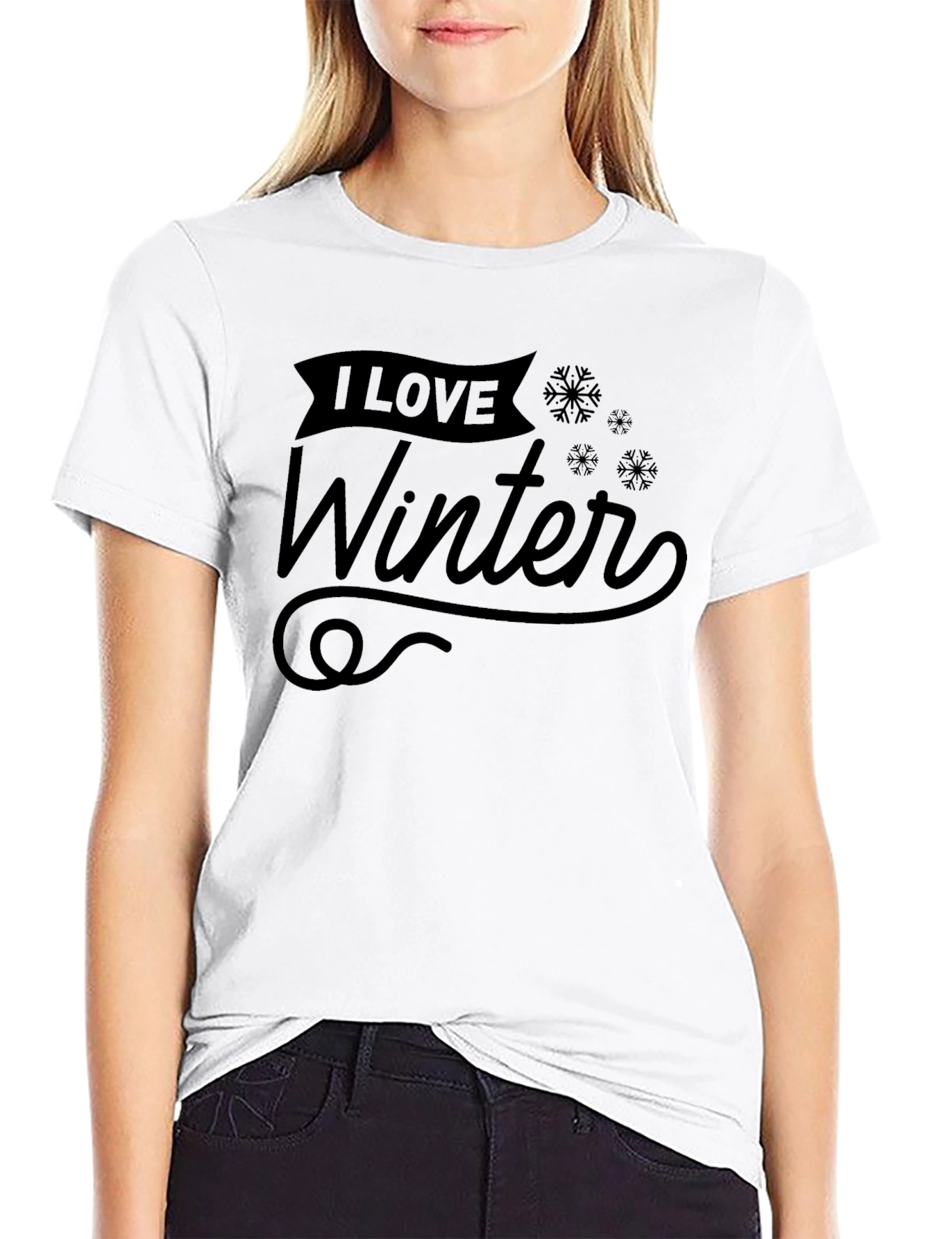 I Love Winter Graphic Tee - Stylish Holiday Apparel