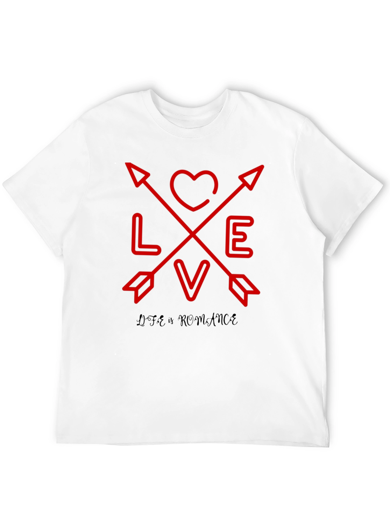 Love Romance Graphic Tee - Black
