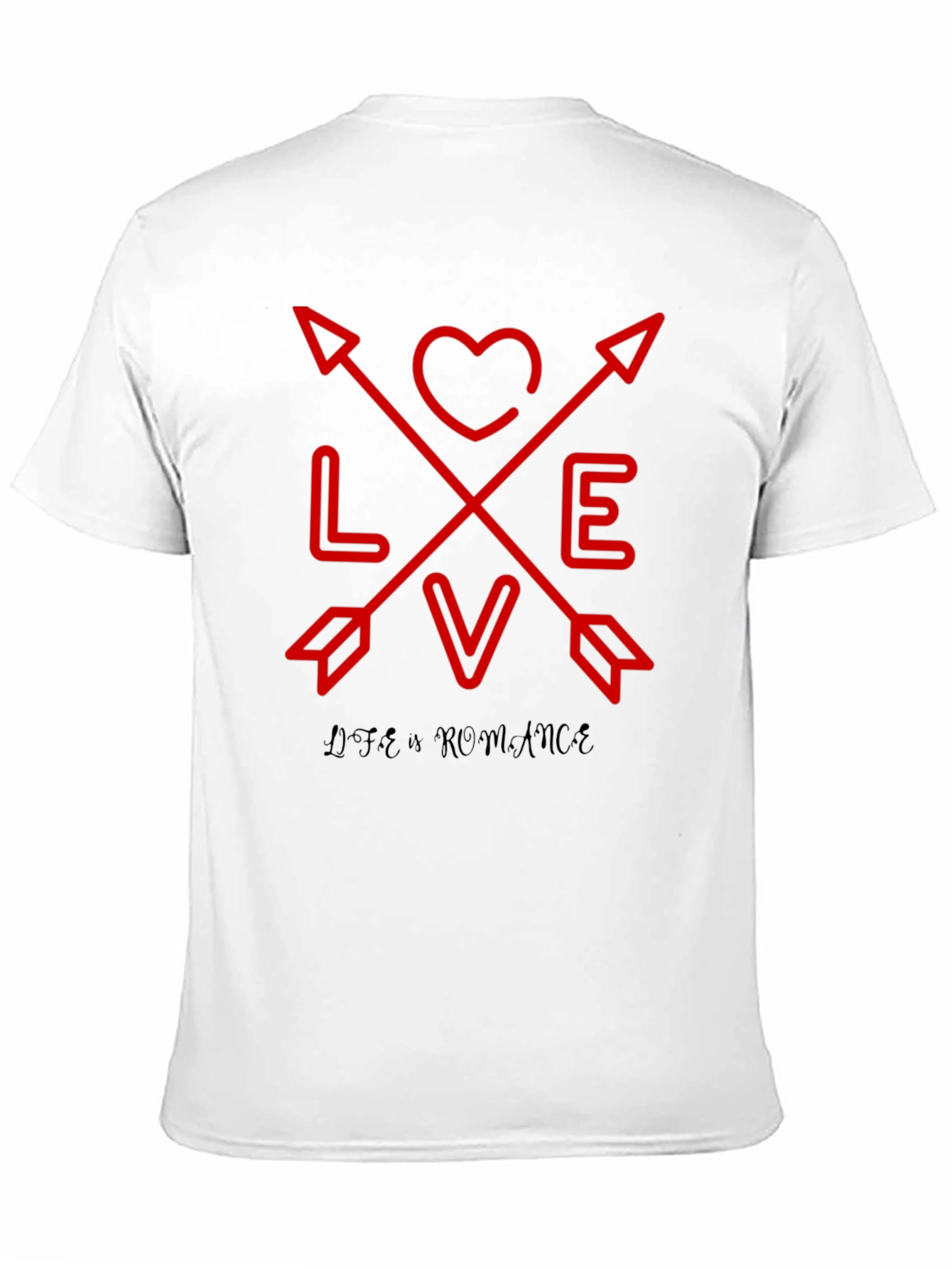 Love Romance Graphic Tee - Black