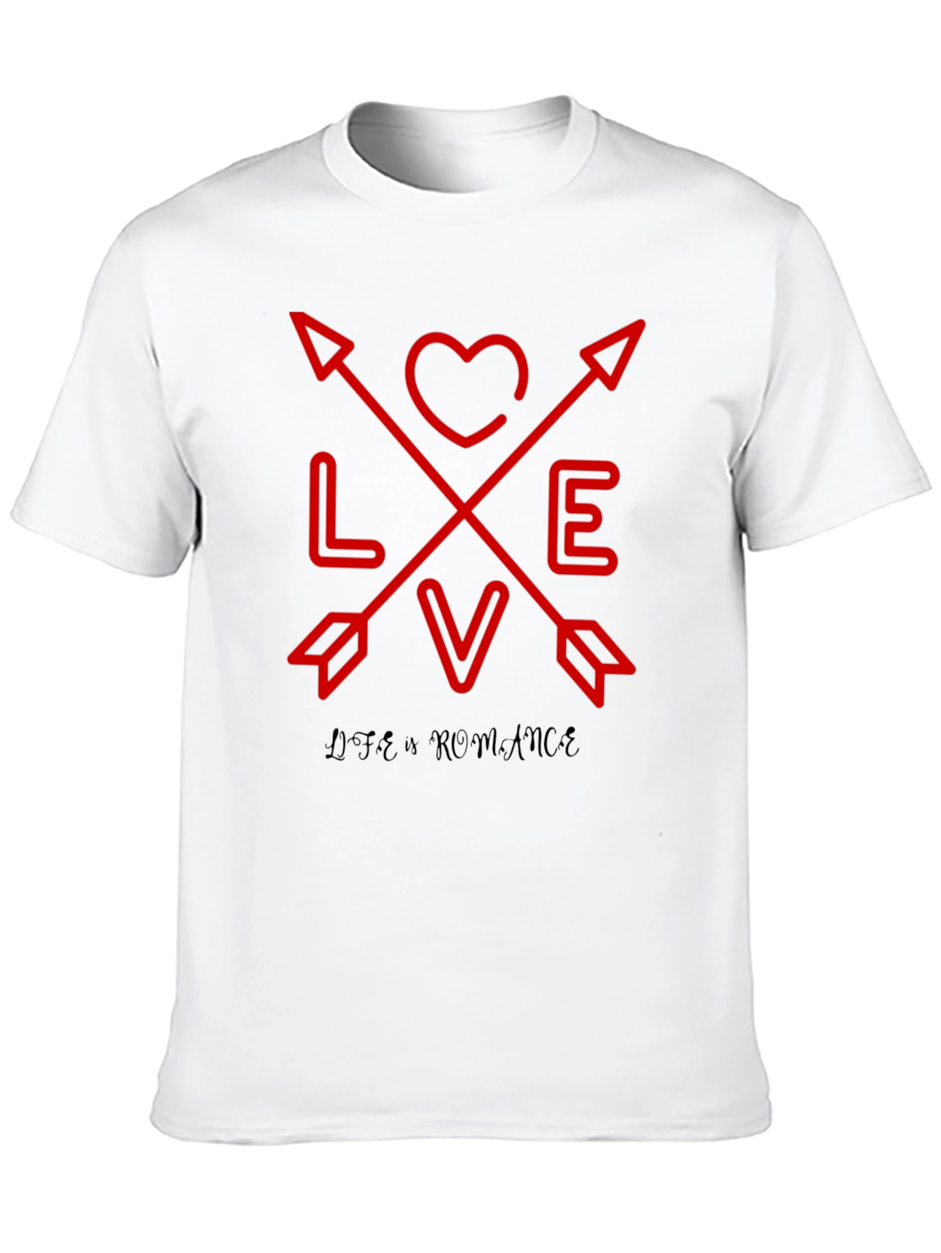 Love Romance Graphic Tee - Black